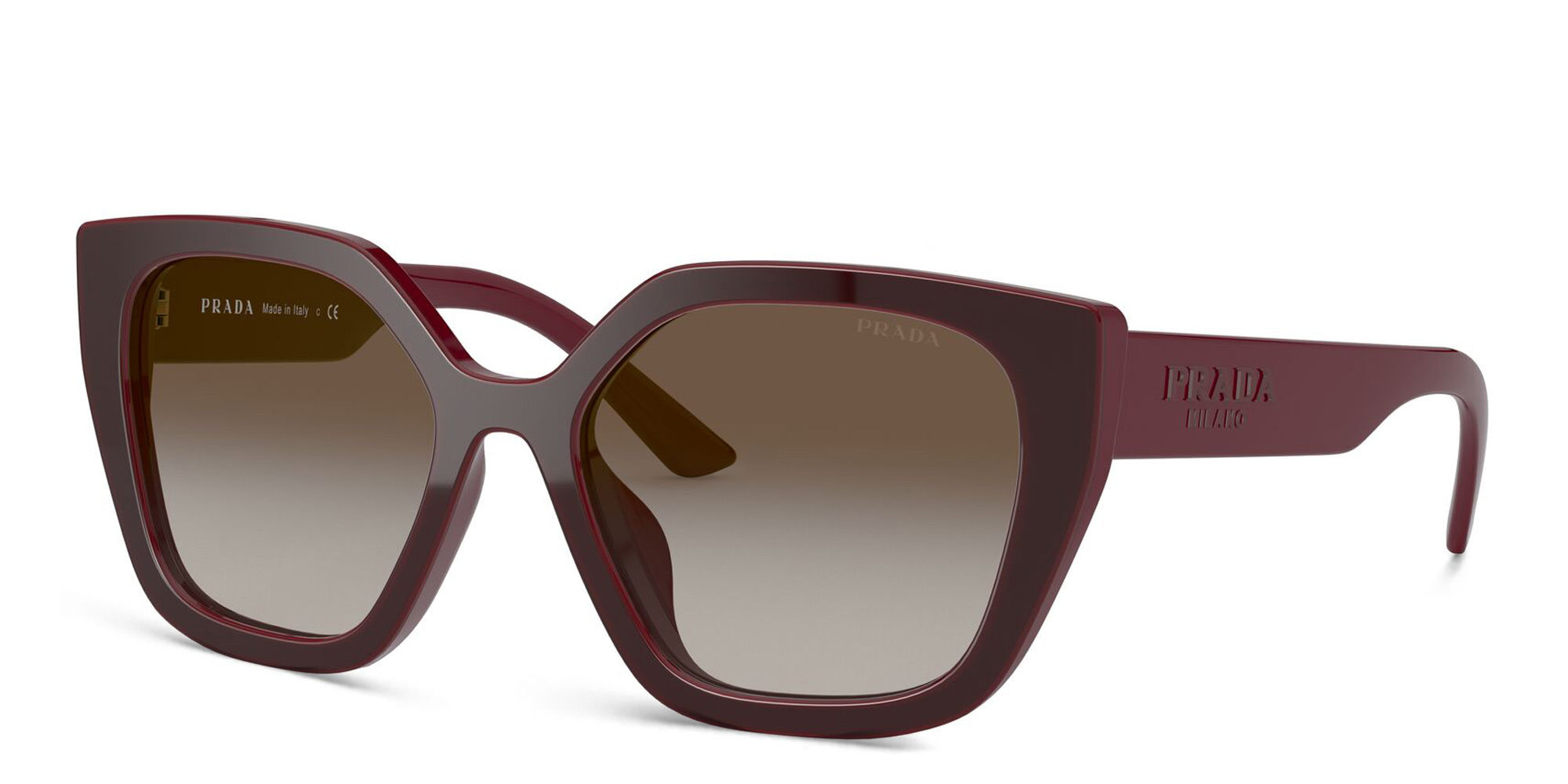 Shop PRADA Cat Eye Sunglasses in Bordeaux online.