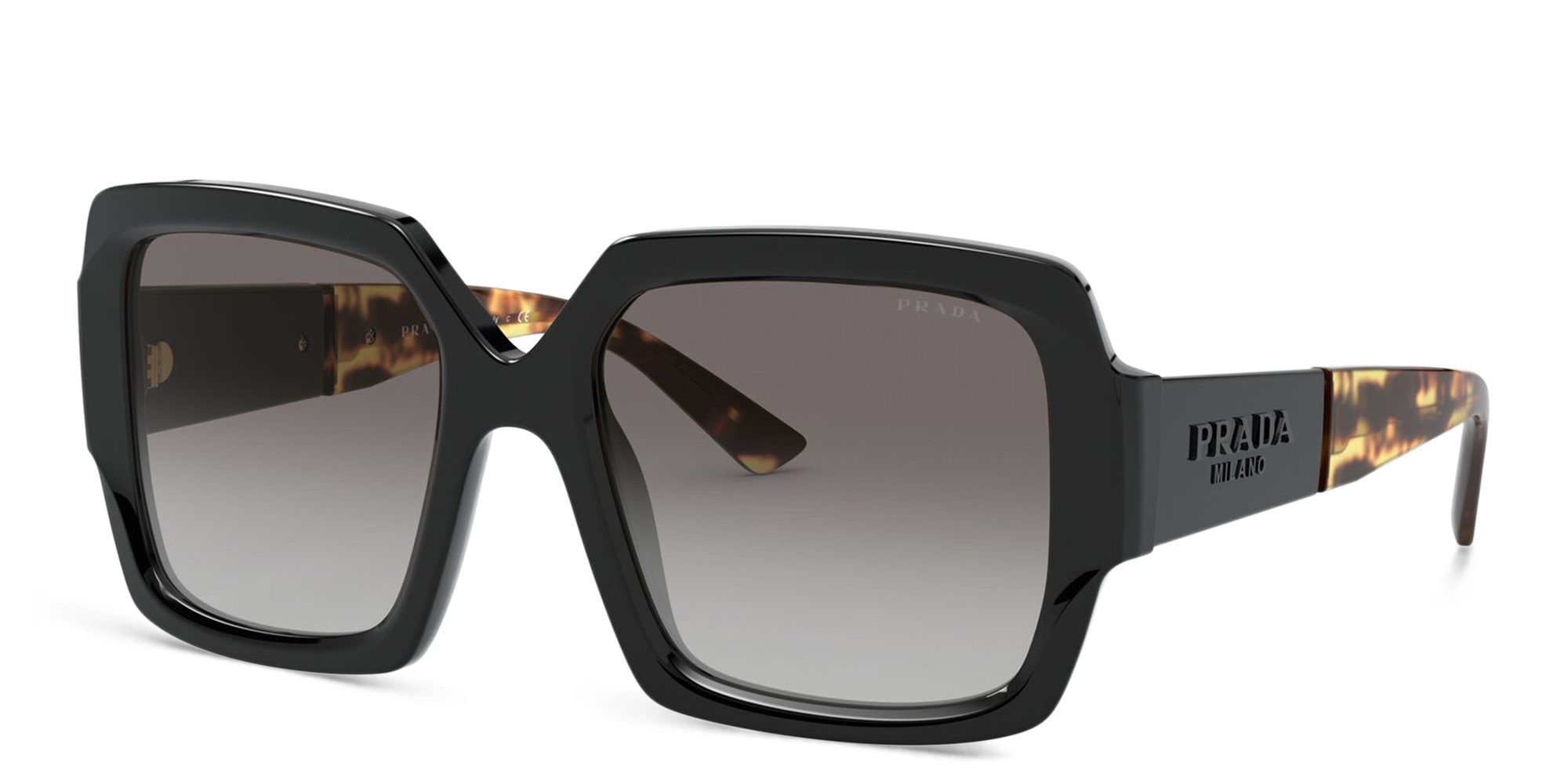 PRADA Square Sunglasses in Black – Product Photo 2