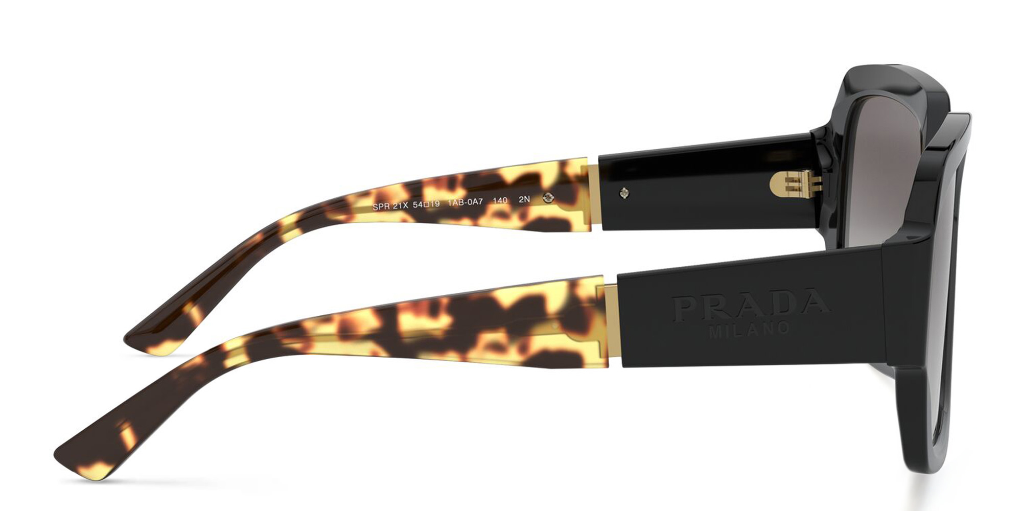 PRADA Square Sunglasses in Black – Product Photo 3