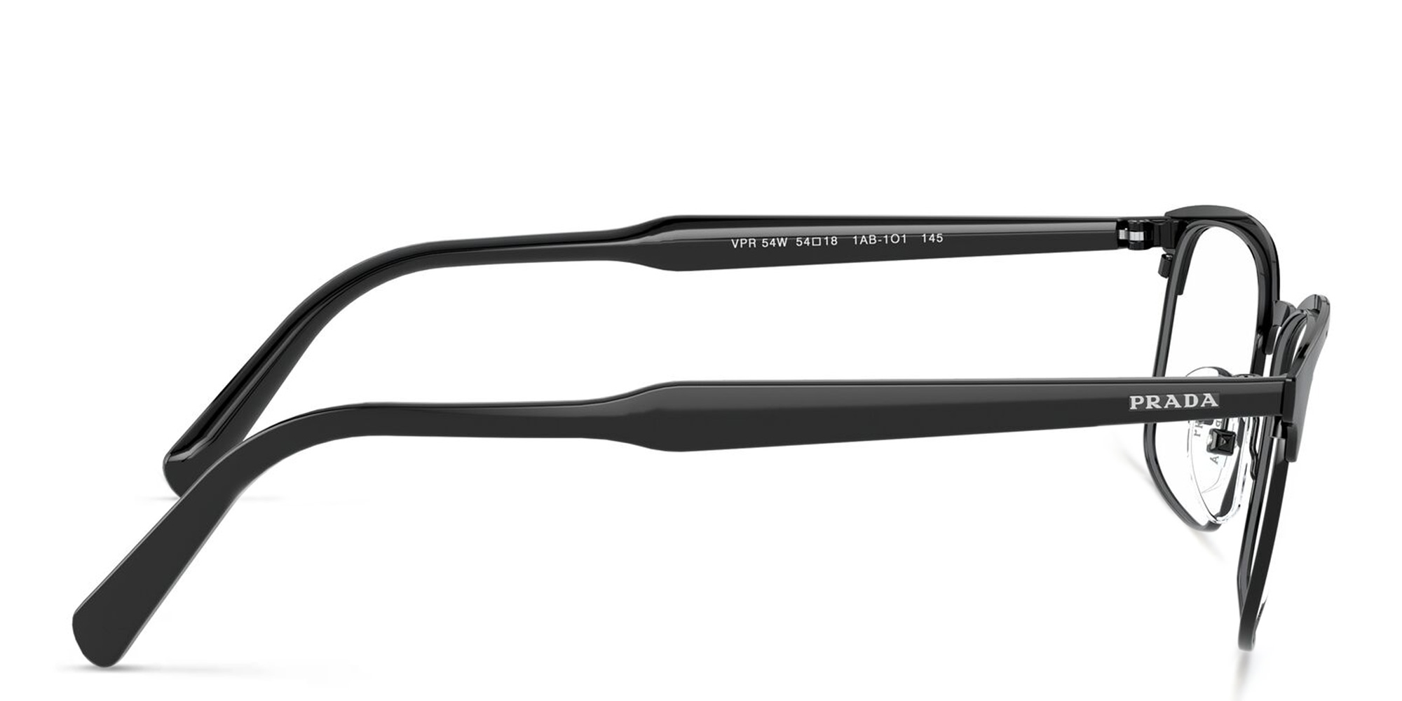 PRADA Rectangle Eyeglasses in Black – Product Photo 3