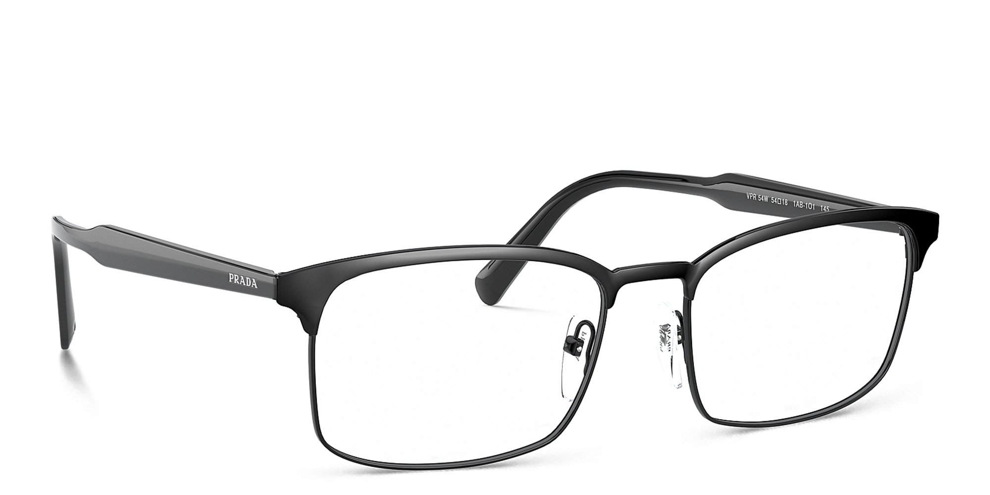 PRADA Rectangle Eyeglasses in Black – Product Photo 4