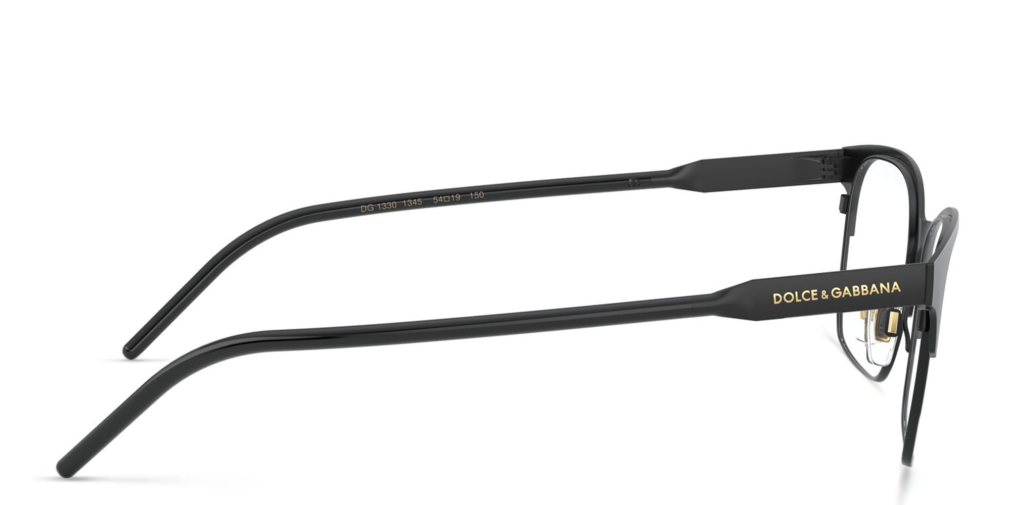 Dolce & Gabbana Rectangle Eyeglasses in Black – Product Photo 3