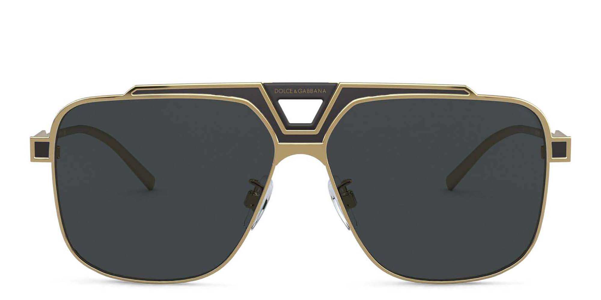 Dolce & Gabbana Square Sunglasses in Gold/Matte Black – Product Photo 1
