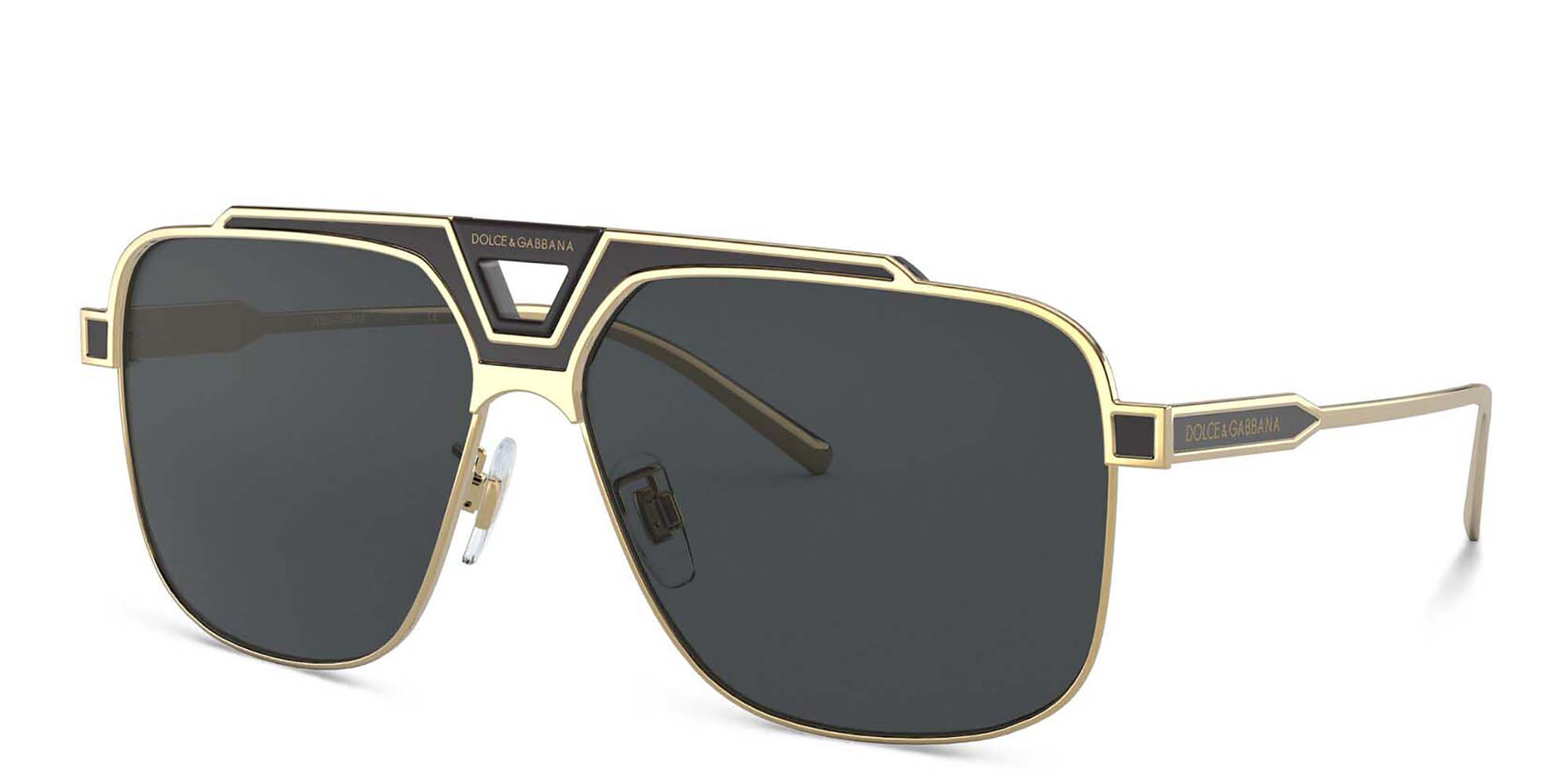 Dolce & Gabbana Square Sunglasses in Gold/Matte Black – Product Photo 2