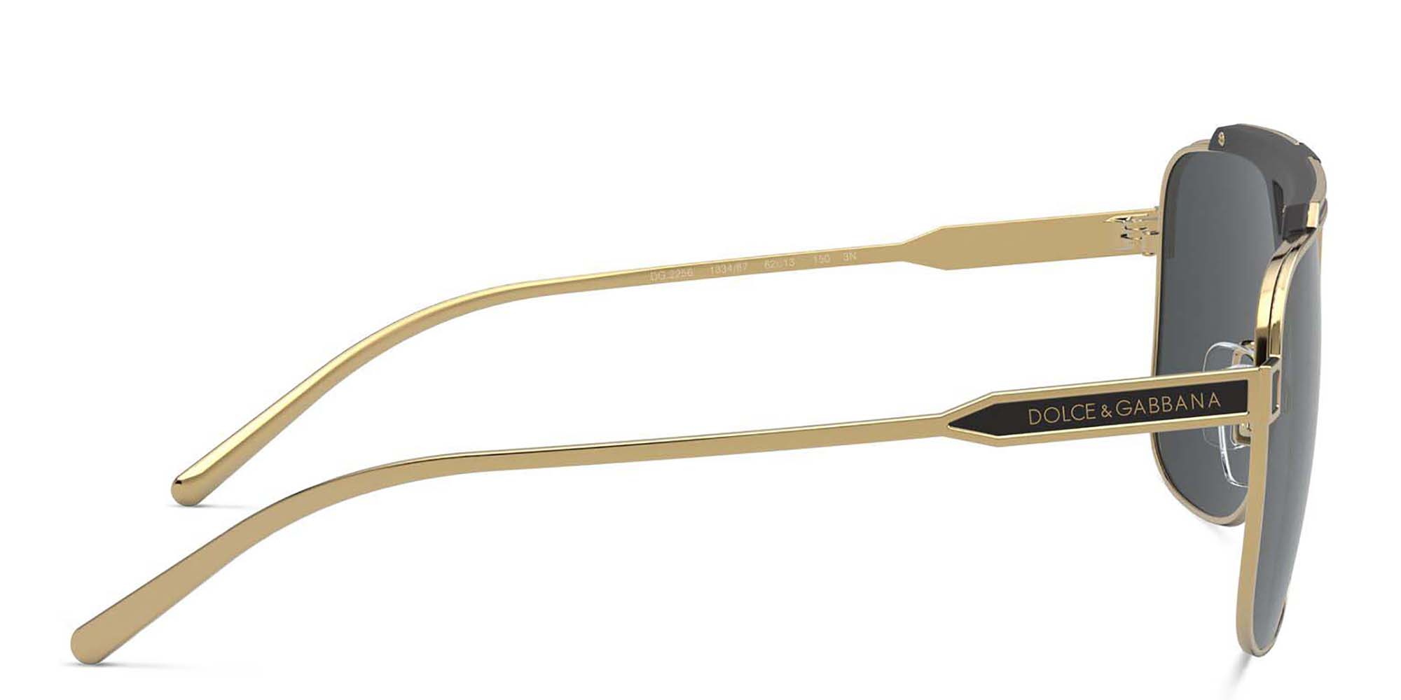 Dolce & Gabbana Square Sunglasses in Gold/Matte Black – Product Photo 3