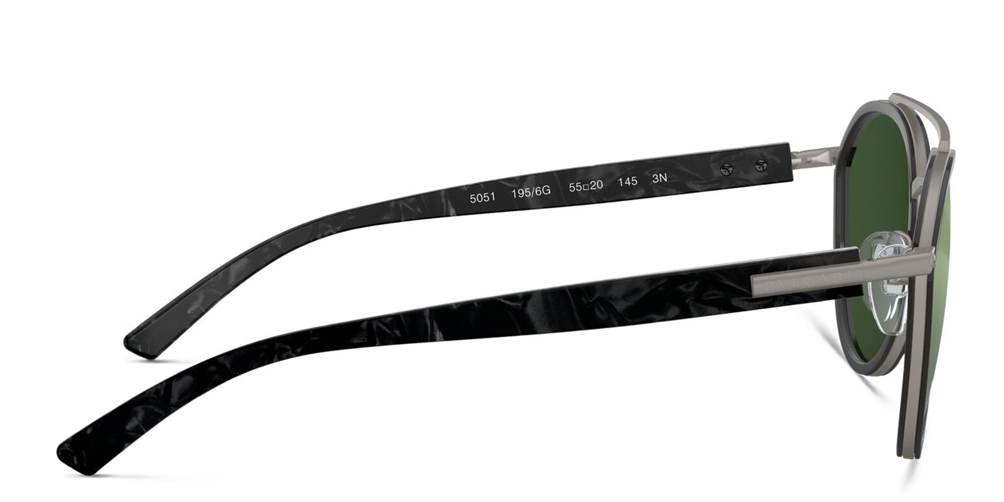 BVLGARI Round Sunglasses in Grey – Product Photo 3