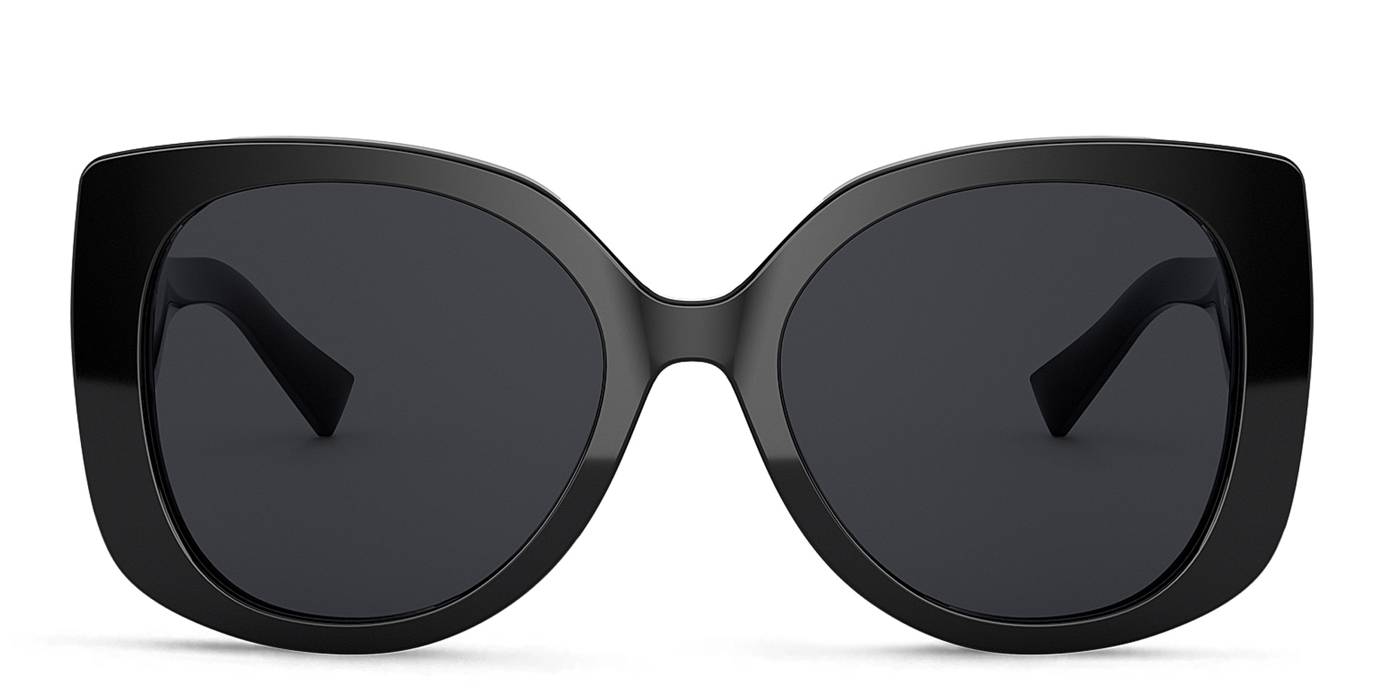 VERSACE Medusa Oversized Sunglasses in Black – Product Photo 1