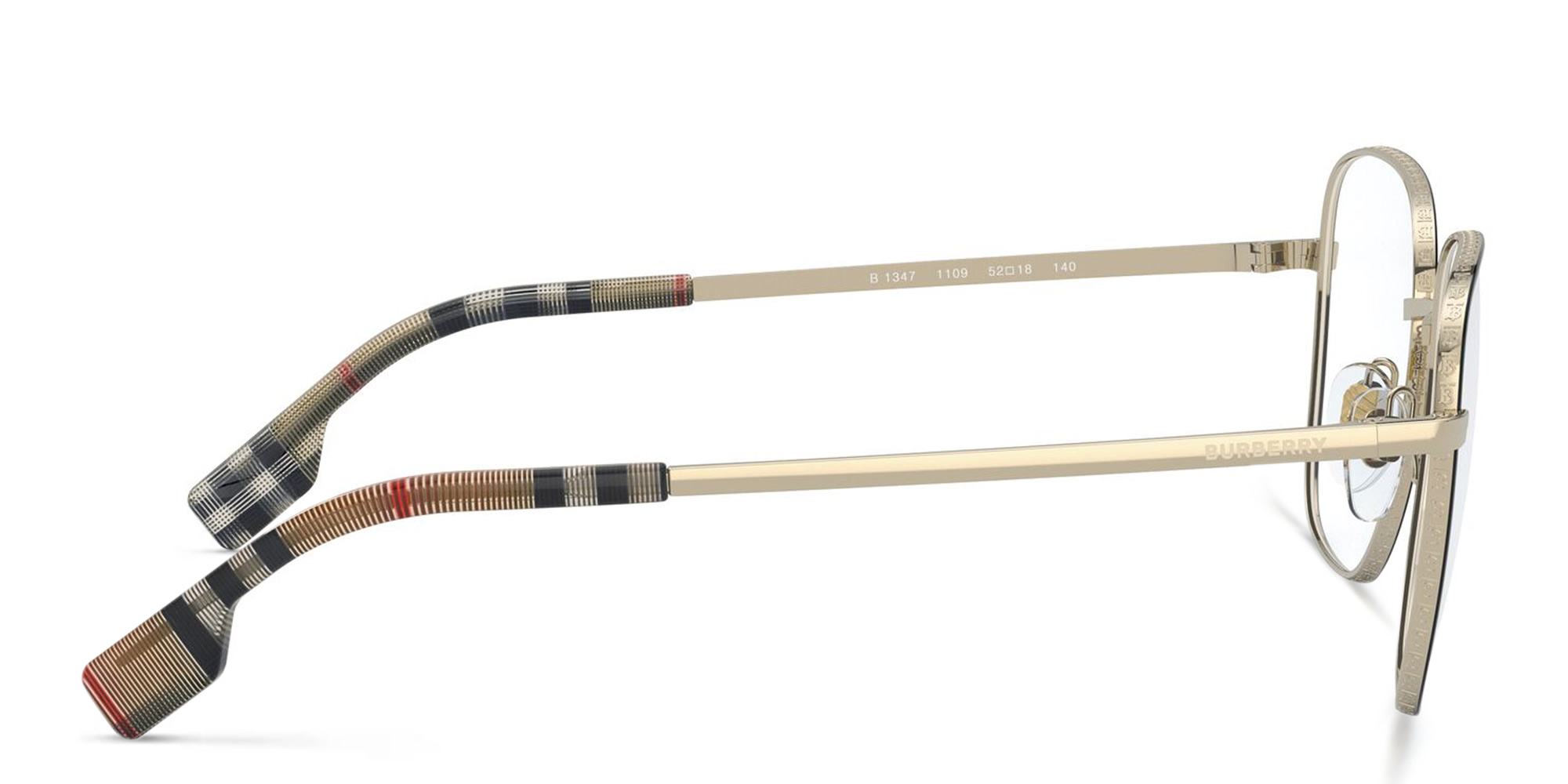 نظارة طبية مربعة كبيرة من بربري بلون أسود - صورة المنتج 3