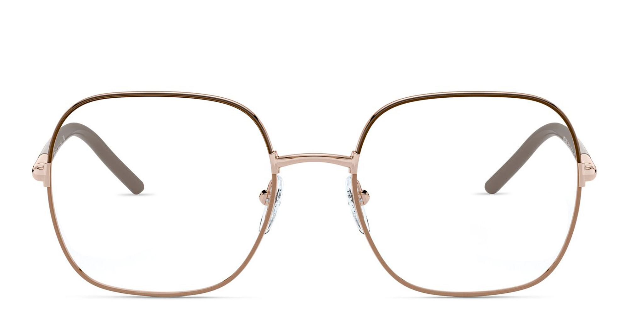 PRADA Square Eyeglasses in Brown/Beige – Product Photo 1