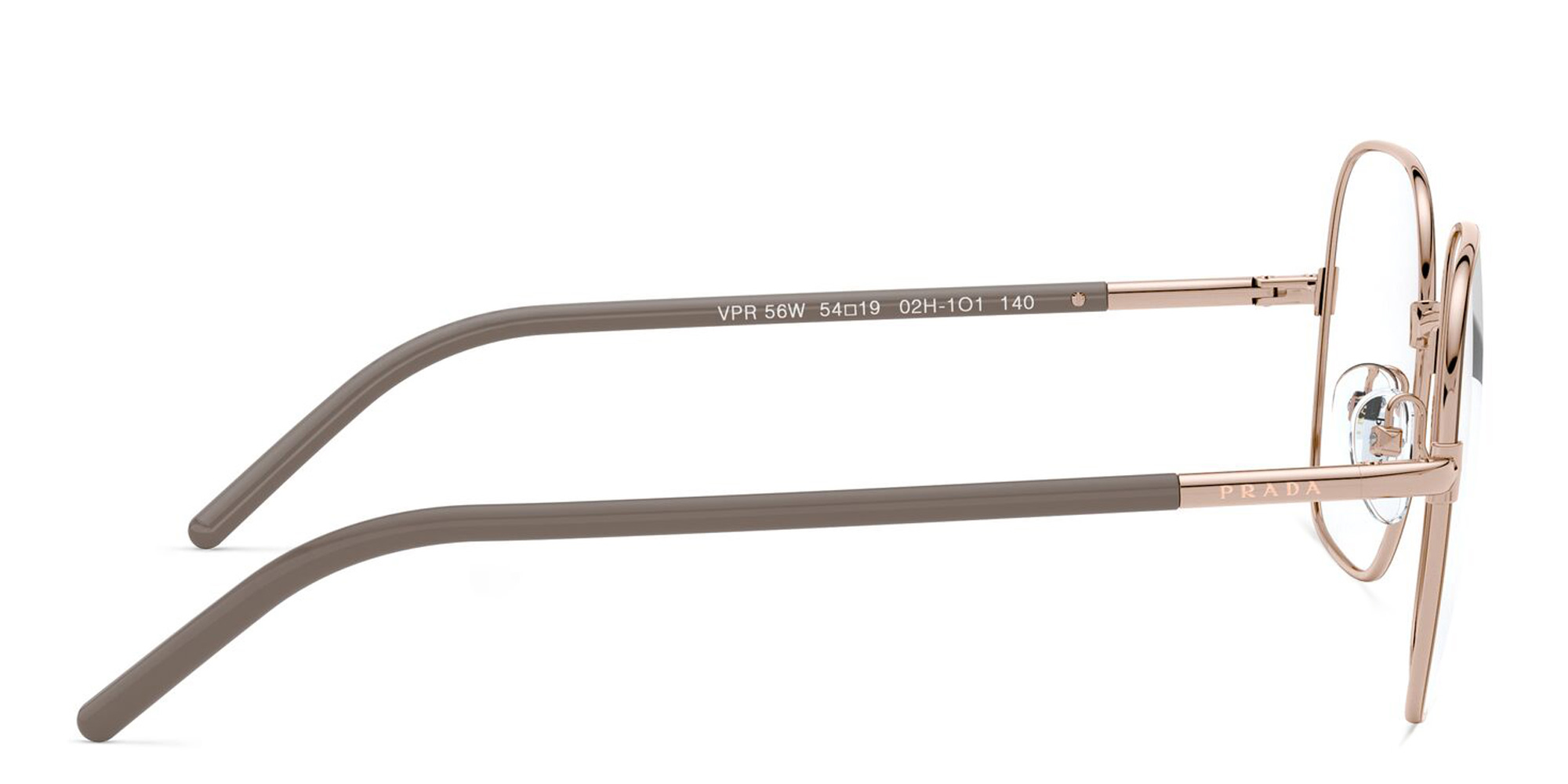 PRADA Square Eyeglasses in Brown/Beige – Product Photo 3