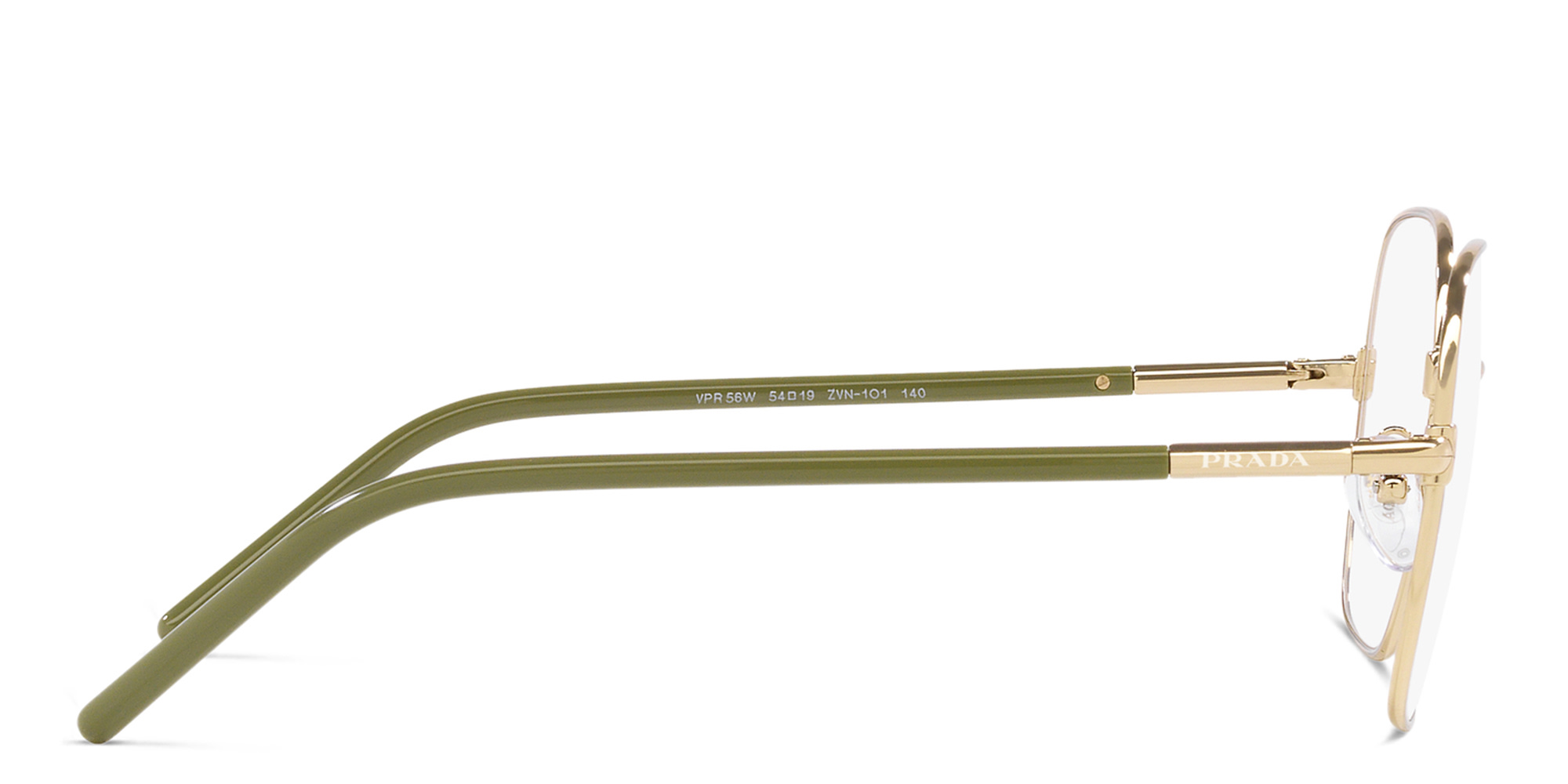 PRADA Square Eyeglasses in Pale Gold – Product Photo 2