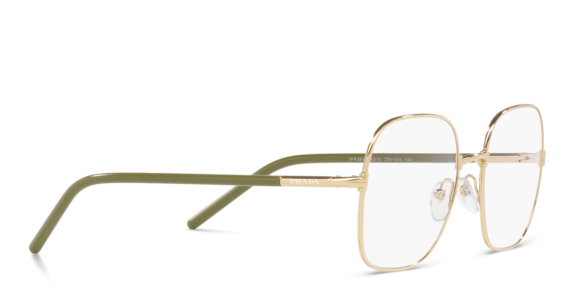PRADA Square Eyeglasses in Pale Gold – Product Photo 5