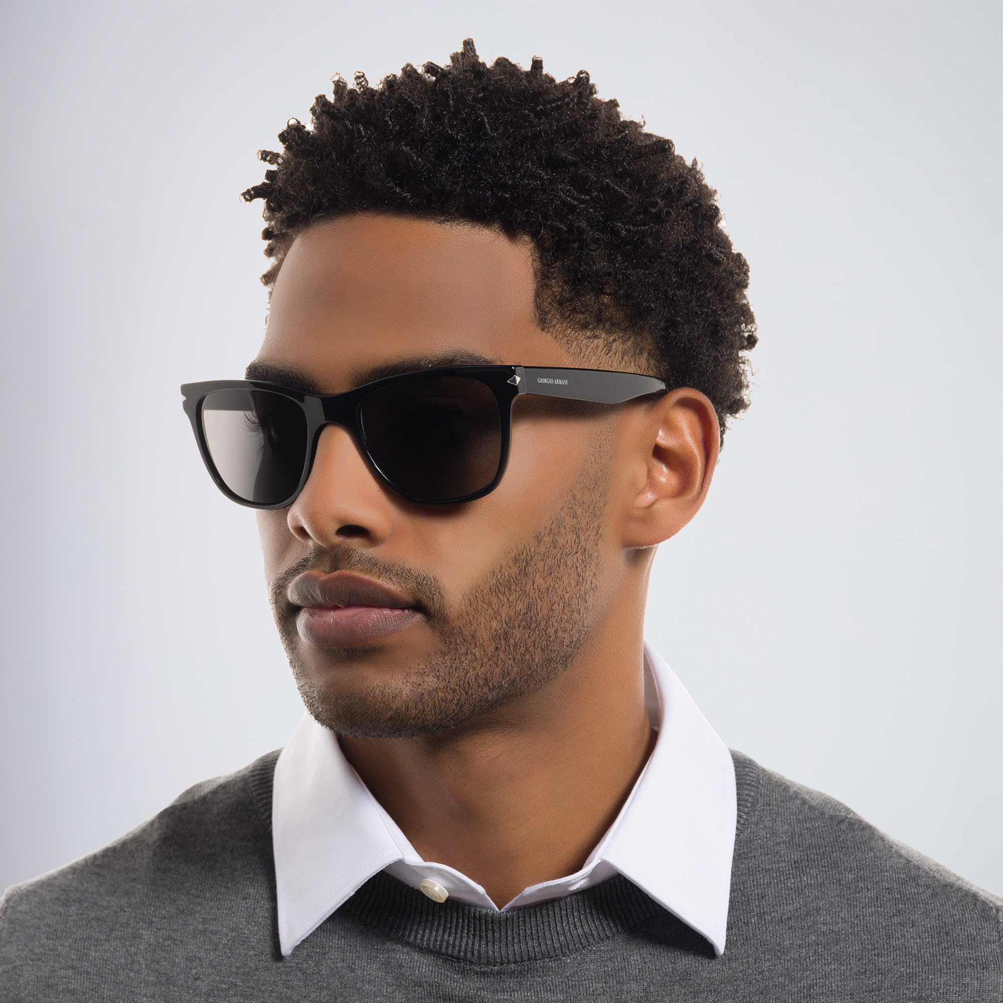 GIORGIO ARMANI Square Sunglasses in Black – Product Photo 6