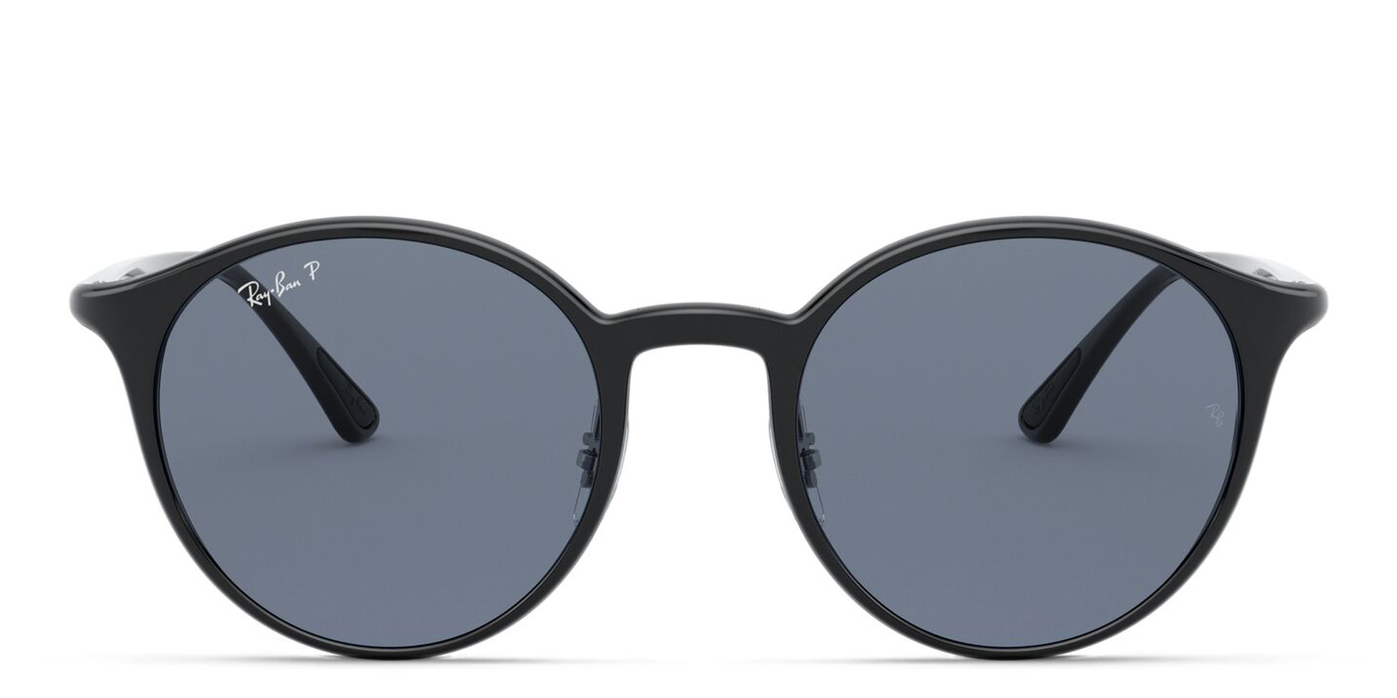 نظارة شمسية بإطار دائري للجنسين من راي بان بلون أسود - صورة المنتج 1