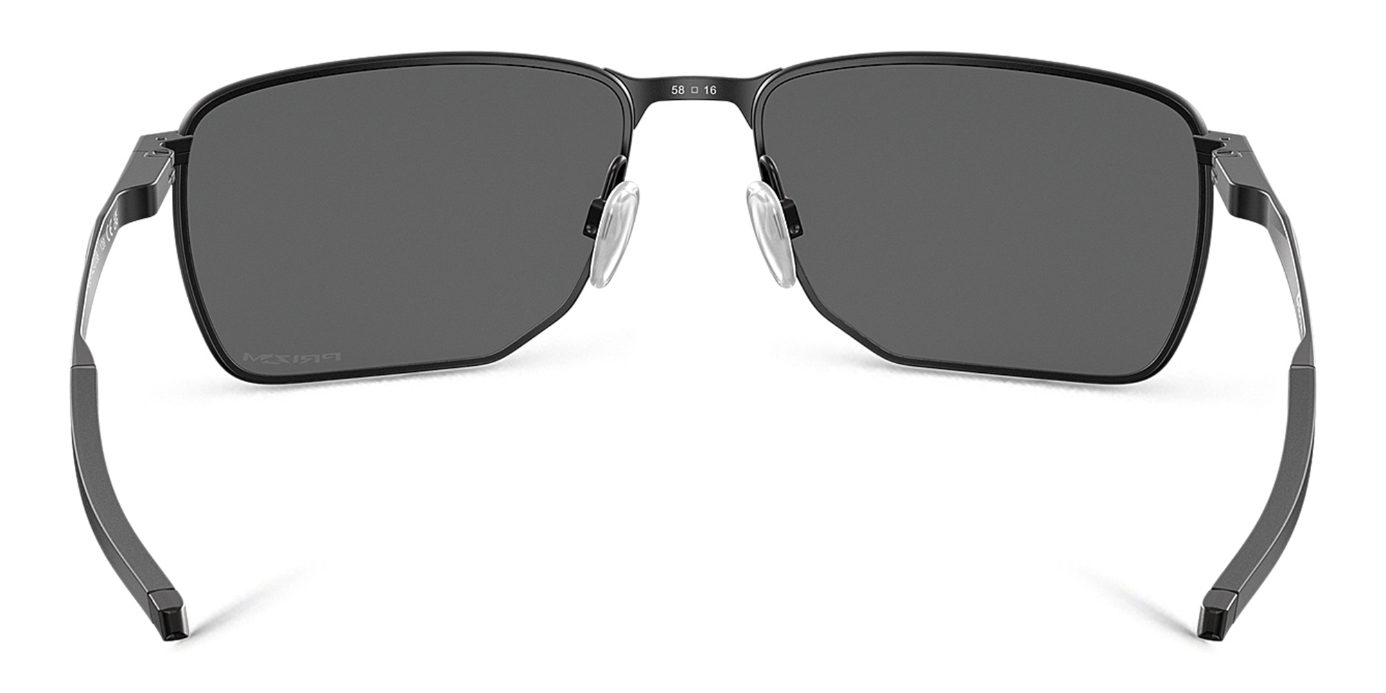 نظارة شمسية إجكتور بإطار مستطيل من اوكلي بلون أسود - صورة المنتج 4