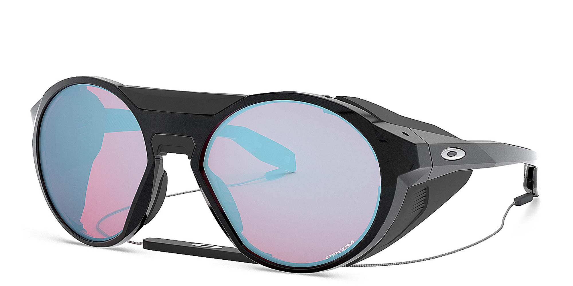 Shop Oakley Clifden Round Sunglasses in Polished Black online.