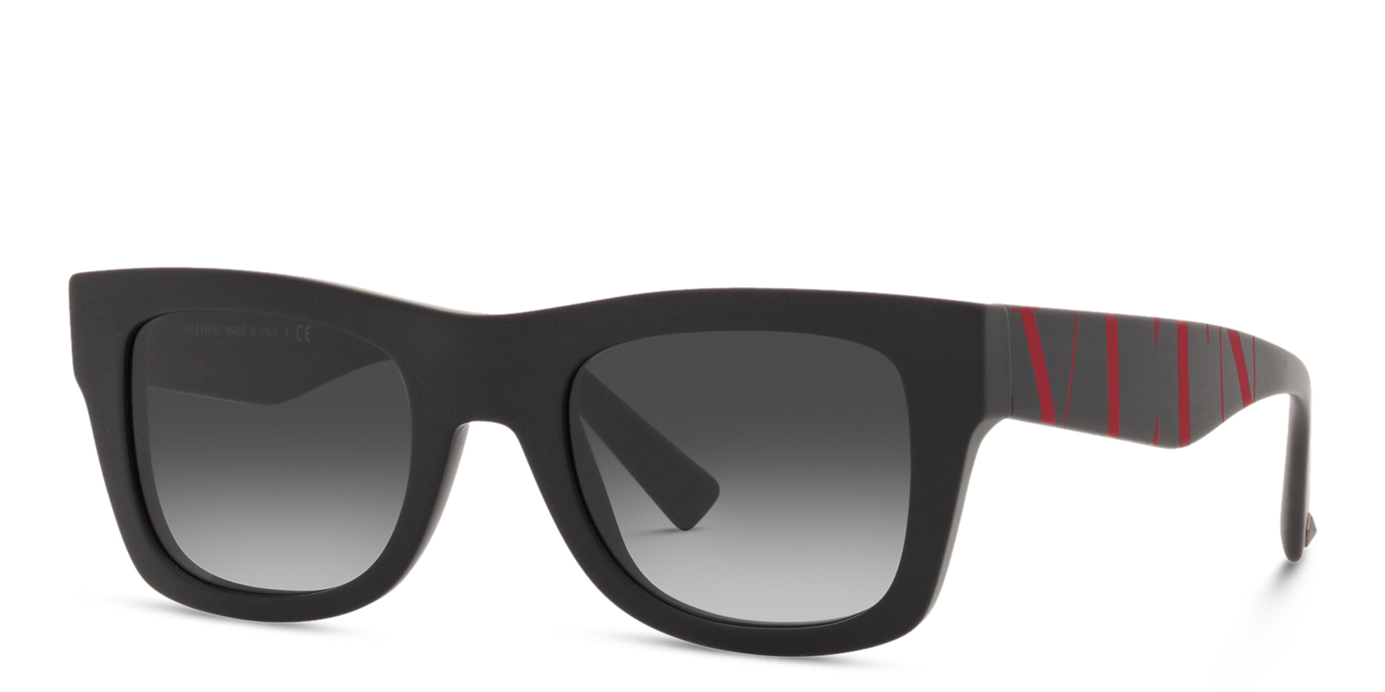Shop VALENTINO Square Sunglasses in Black online.