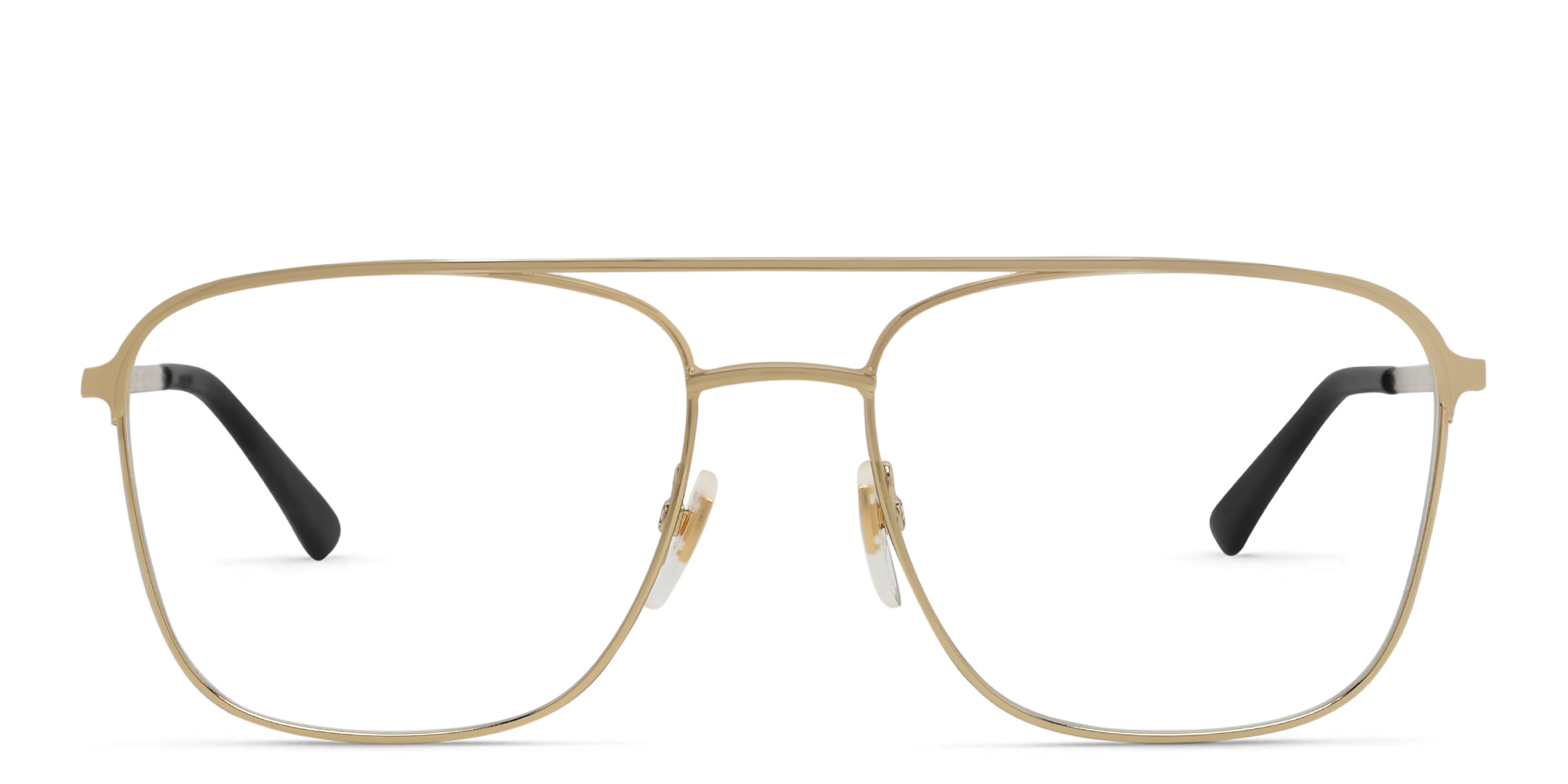 Shop GUCCI Wide Aviator Eyeglasses in Gold online.