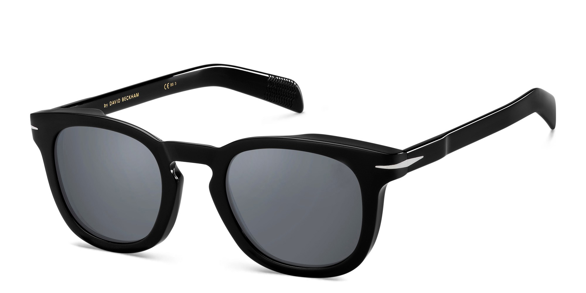 DAVID BECKHAM Square Sunglasses in Black – Product Photo 2