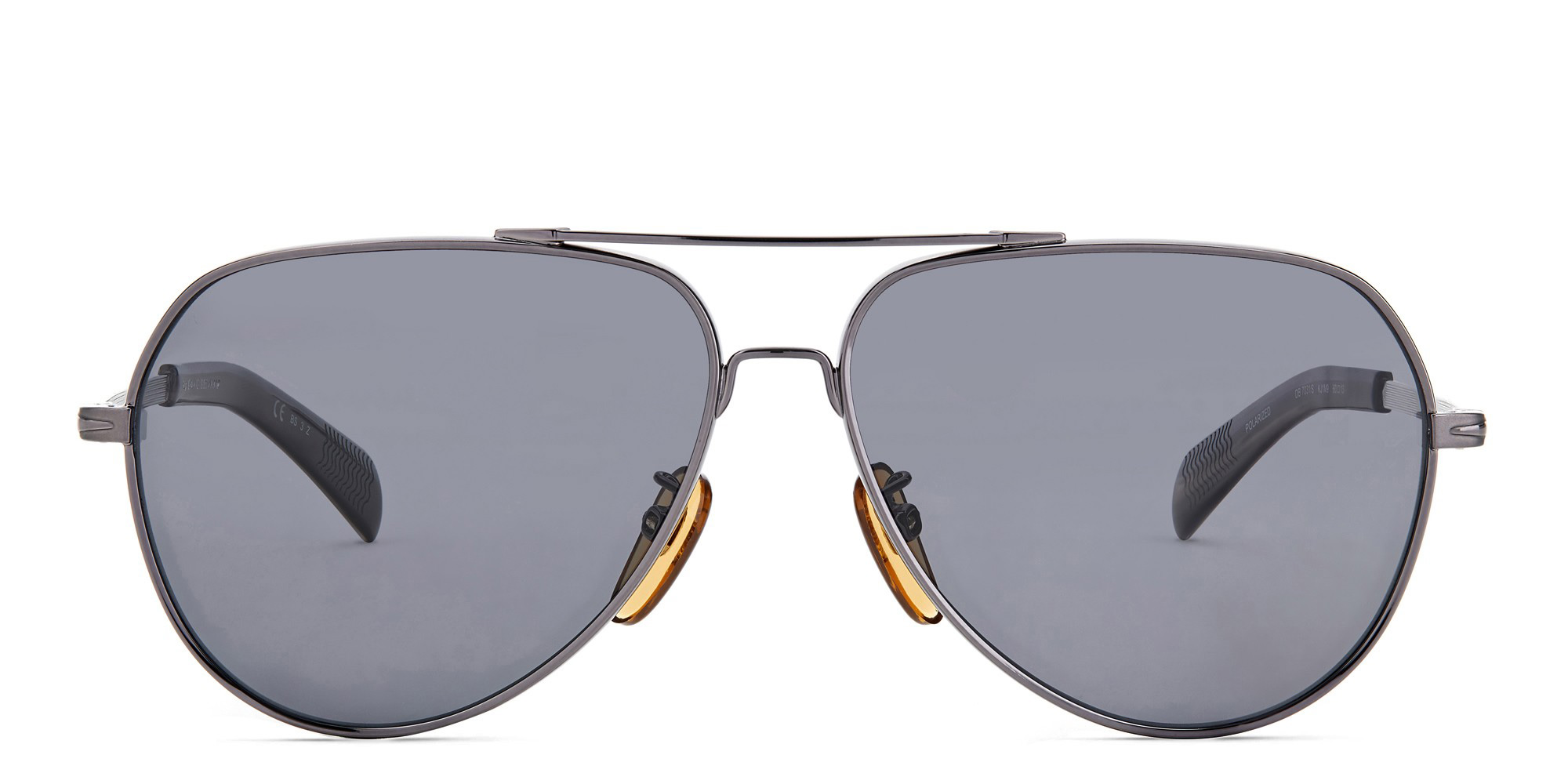 DAVID BECKHAM Wide Aviator Sunglasses in Dark Ruthenium – Product Photo 1