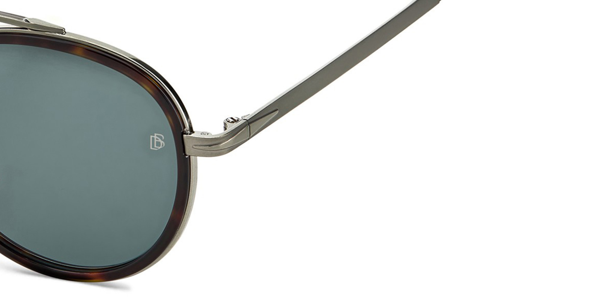 DAVID BECKHAM Round Sunglasses in Havana Ruthenium – Product Photo 3