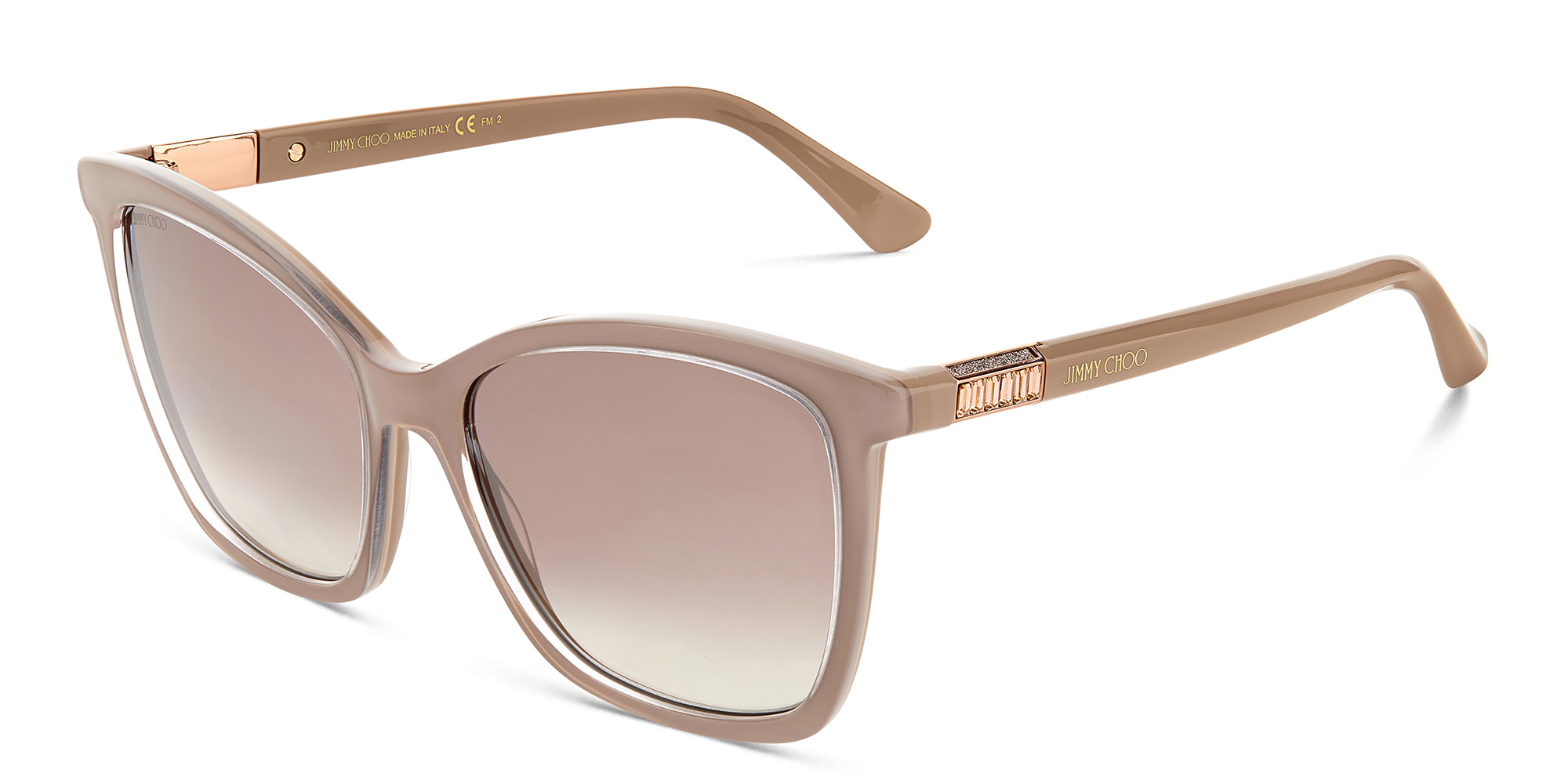 JIMMY CHOO Cat-Eye Sunglasses in Nude – Product Photo 2
