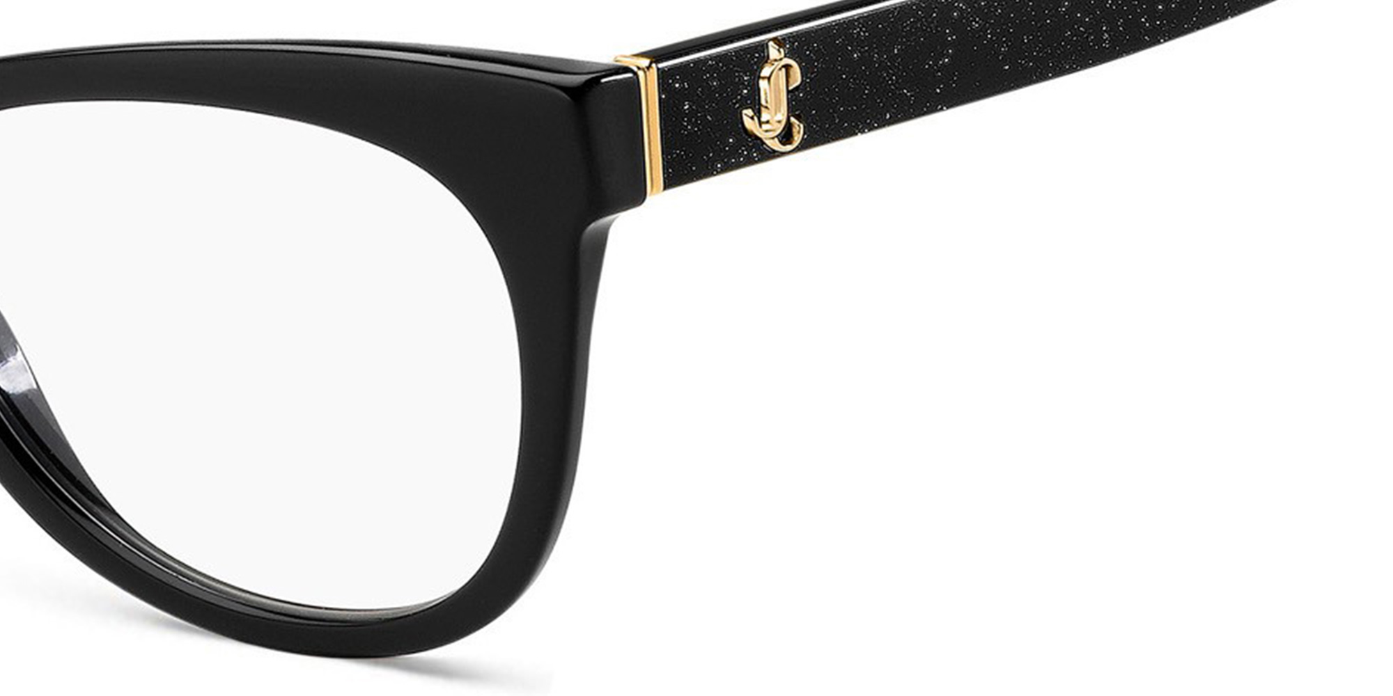 JIMMY CHOO Cat Eye Eyeglasses in Black Glitter – Product Photo 3