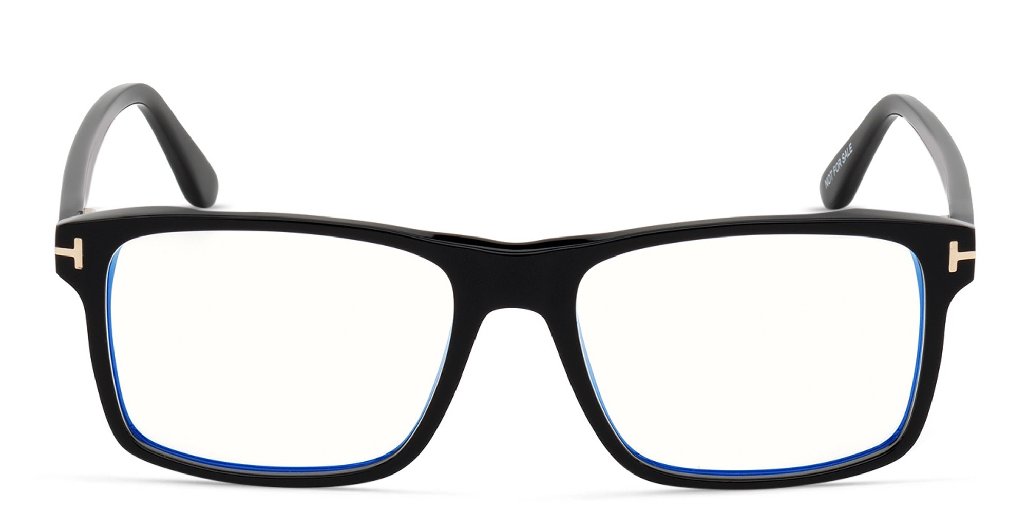 Shop TOM FORD Rectangle Eyeglasses in Shiny Black online.