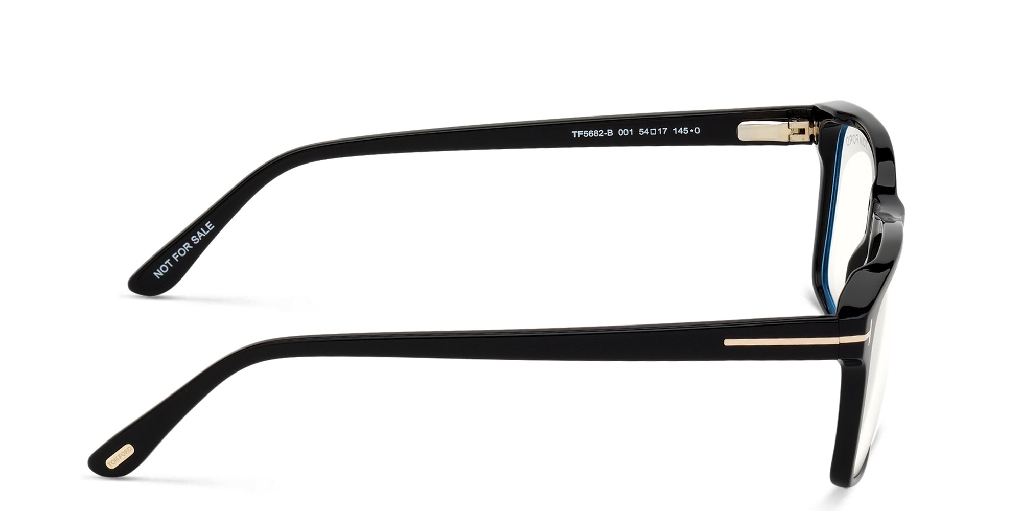 Shop TOM FORD Rectangle Eyeglasses in Shiny Black online.