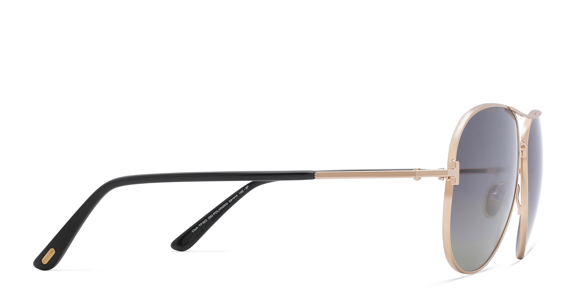 نظارة شمسية بإطار أفياتور للجنسين من توم فورد بلون ذهبي وردي - صورة المنتج 3