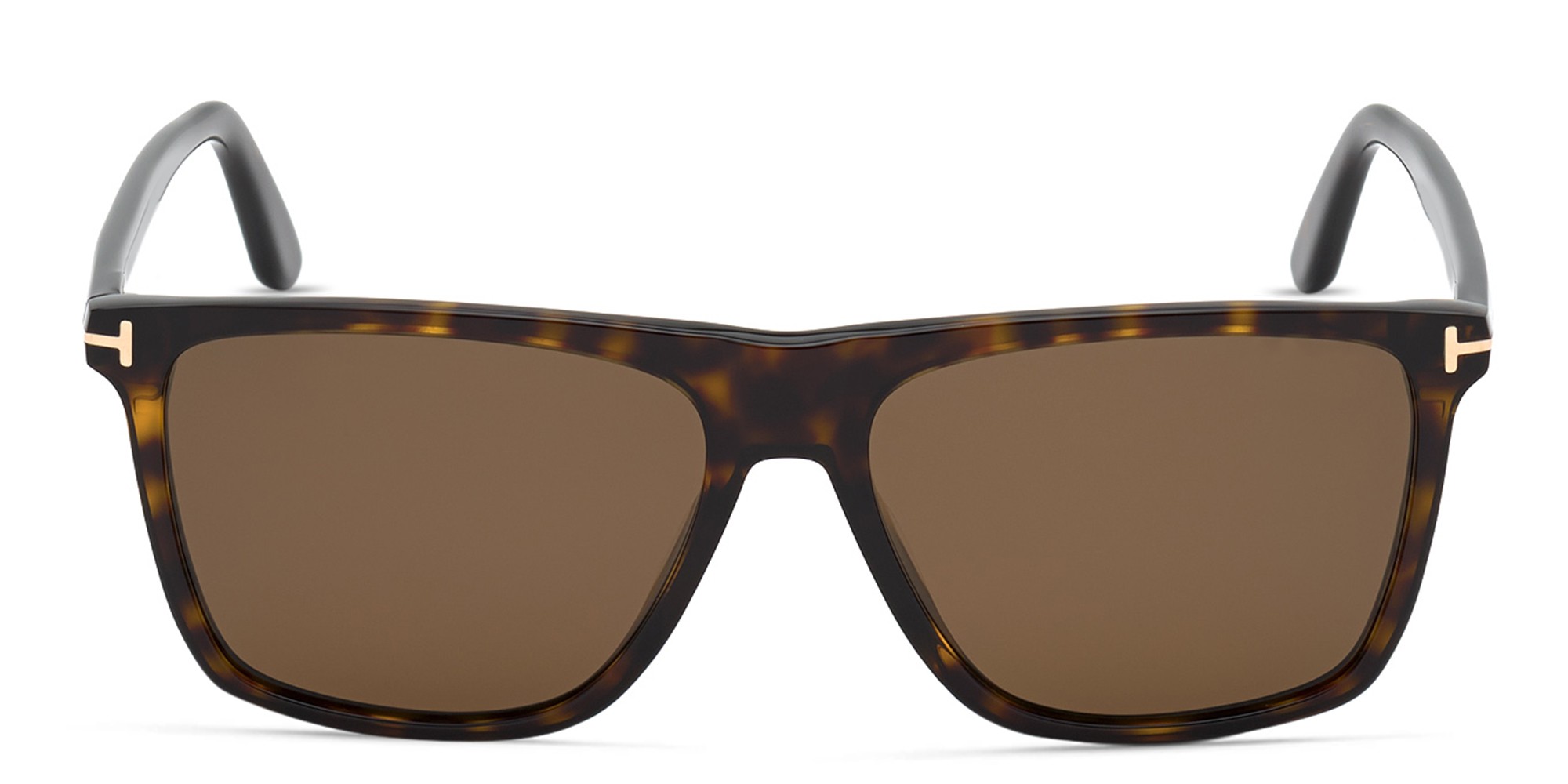 TOM FORD Sugar Beach Unisex Rimless Rectangle Sunglasses in Havana – Product Photo 1