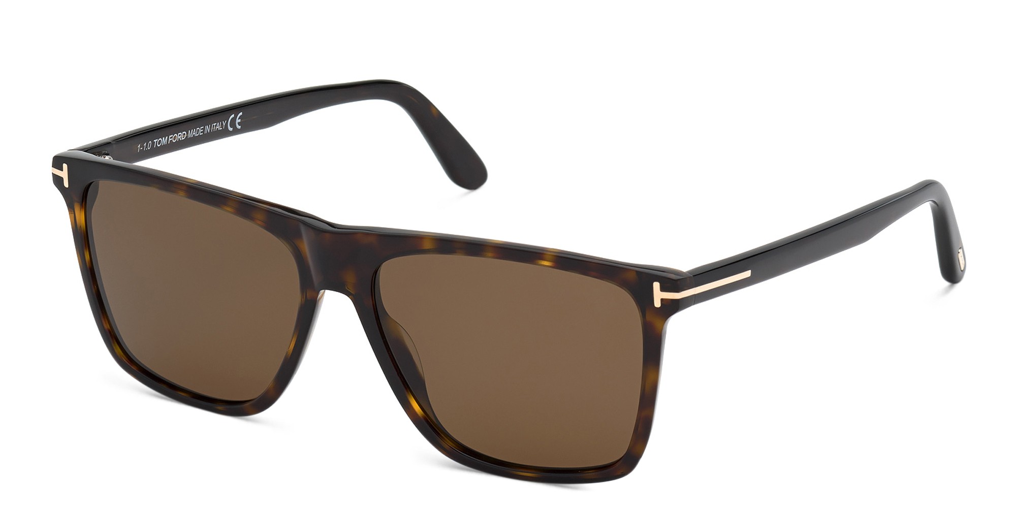 TOM FORD Sugar Beach Unisex Rimless Rectangle Sunglasses in Havana – Product Photo 2