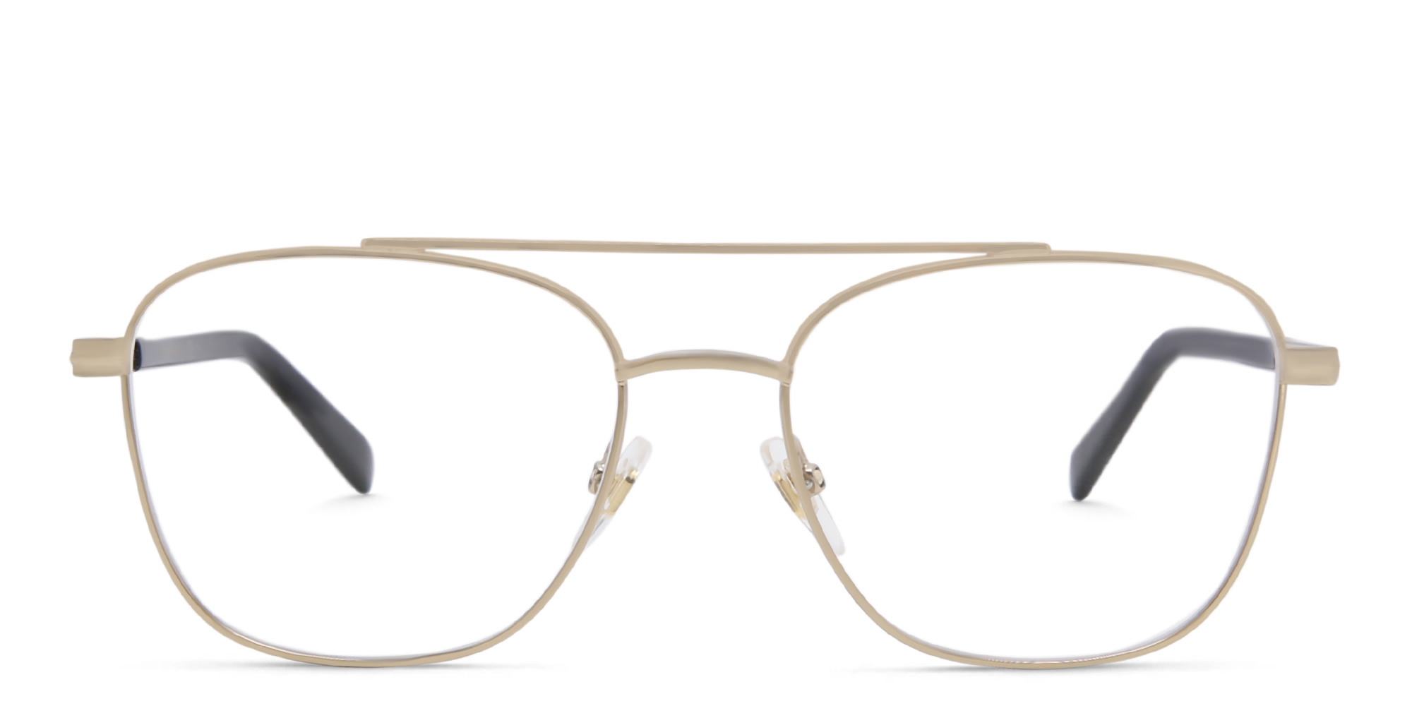 EYE'M Square Eyeglasses in Gold – Product Photo 1