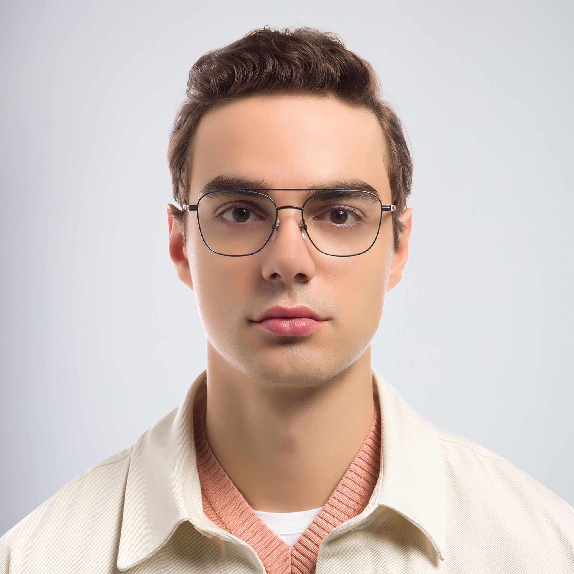 Shop EYE'M Square Eyeglasses in Gunmetal online.