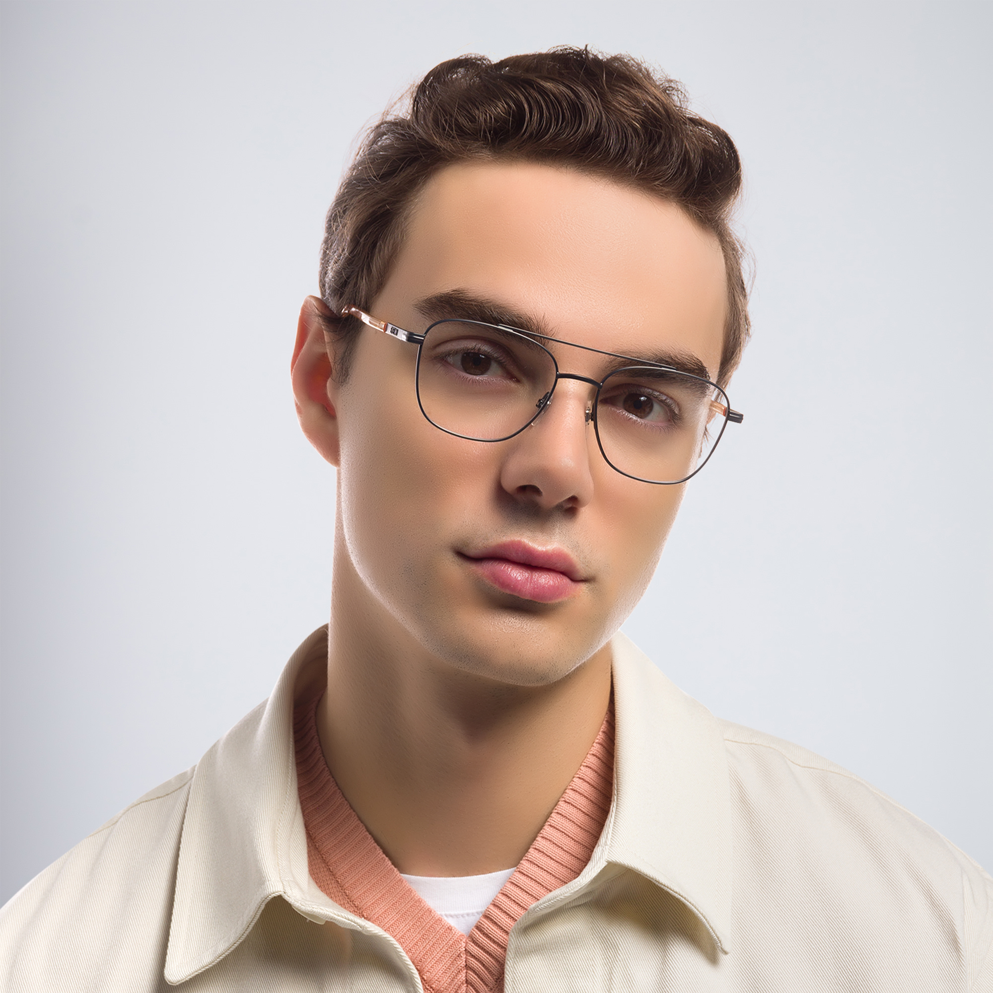 Shop EYE'M Square Eyeglasses in Gunmetal online.