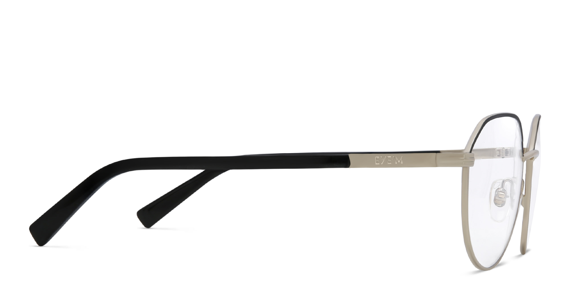 EYE'M Round Eyeglasses in Gold – Product Photo 3