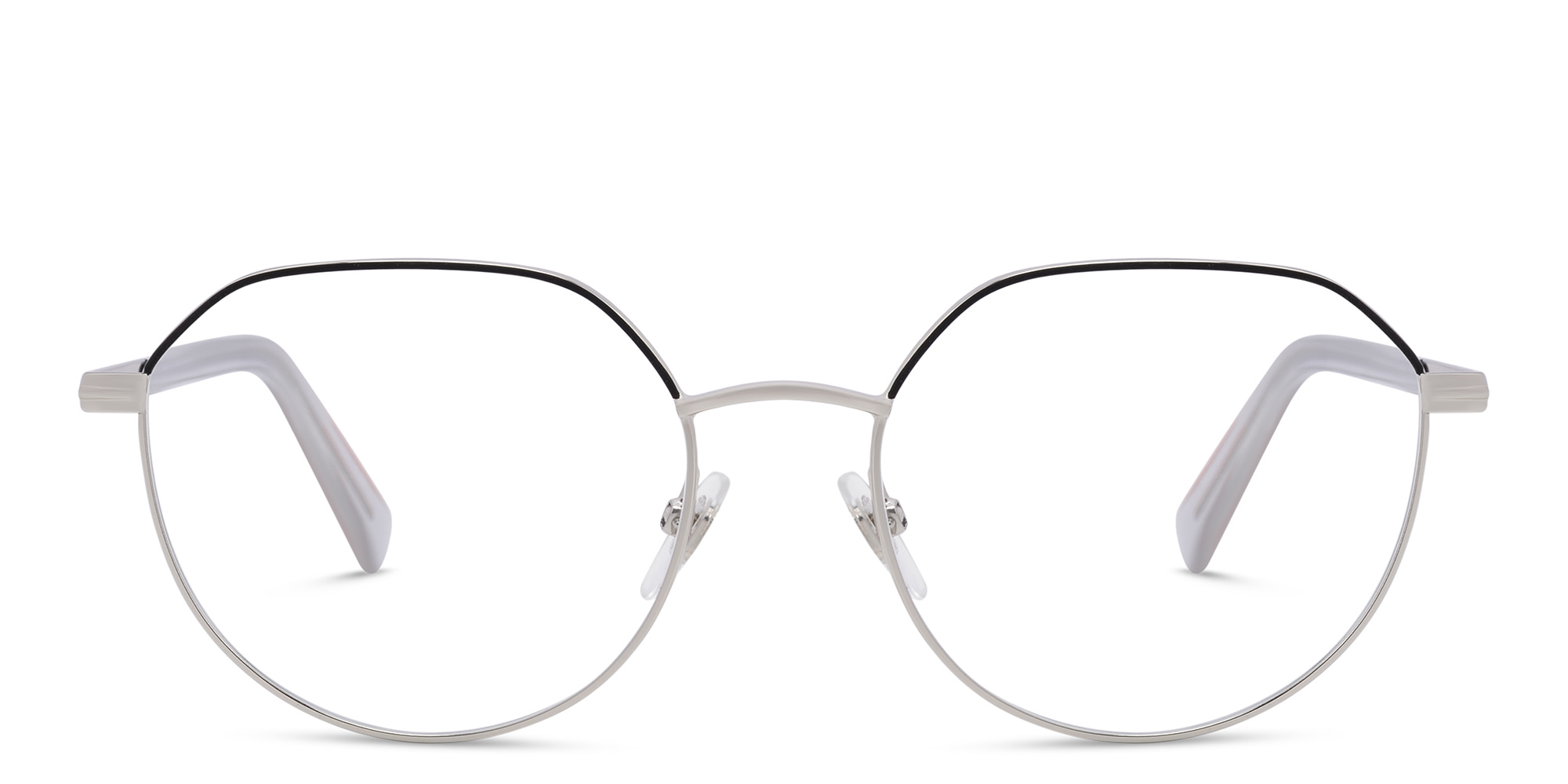 EYE'M Round Eyeglasses in Silver – Product Photo 1