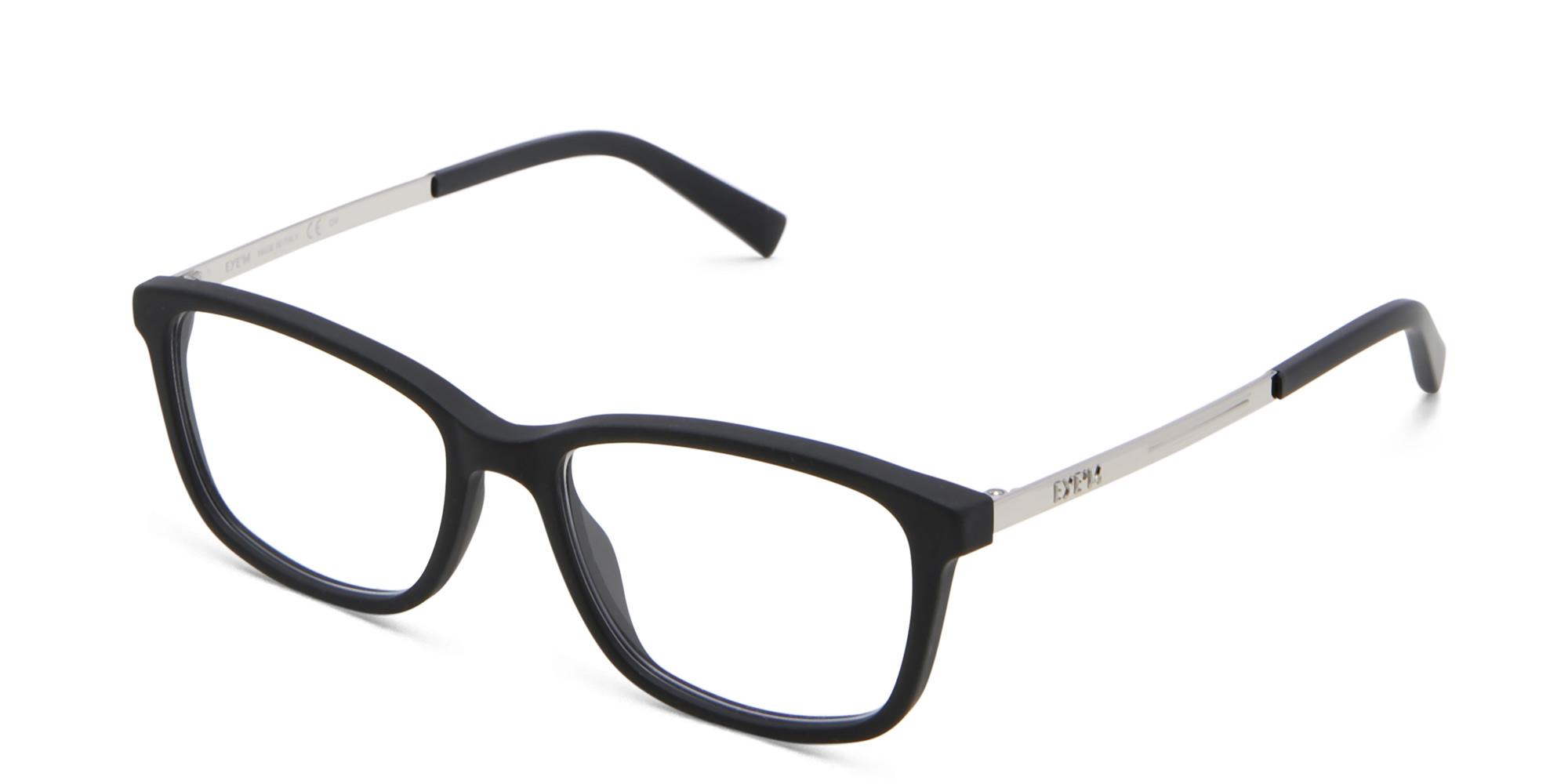 EYE'M Rectangle Eyeglasses in Black – Product Photo 2