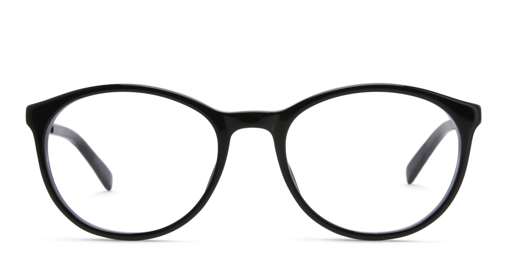 EYE'M Round Eyeglasses in Black – Product Photo 1