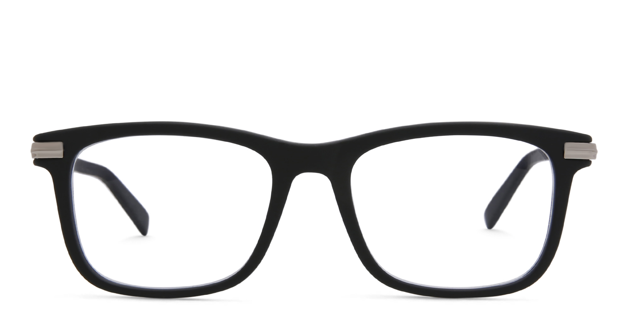 EYE'M Square Eyeglasses in Black – Product Photo 1