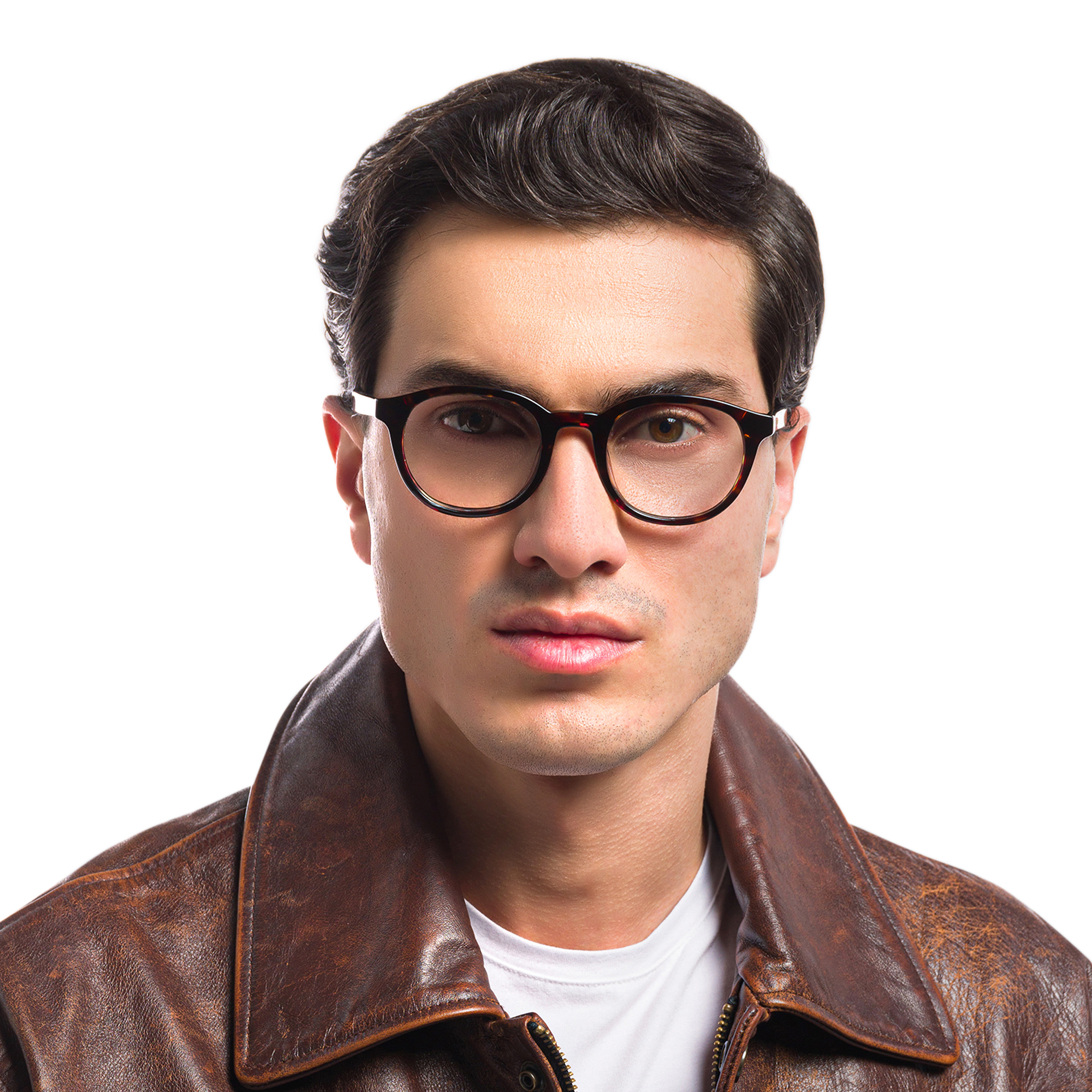 EYE'M Round Eyeglasses in Havana – Product Photo 6
