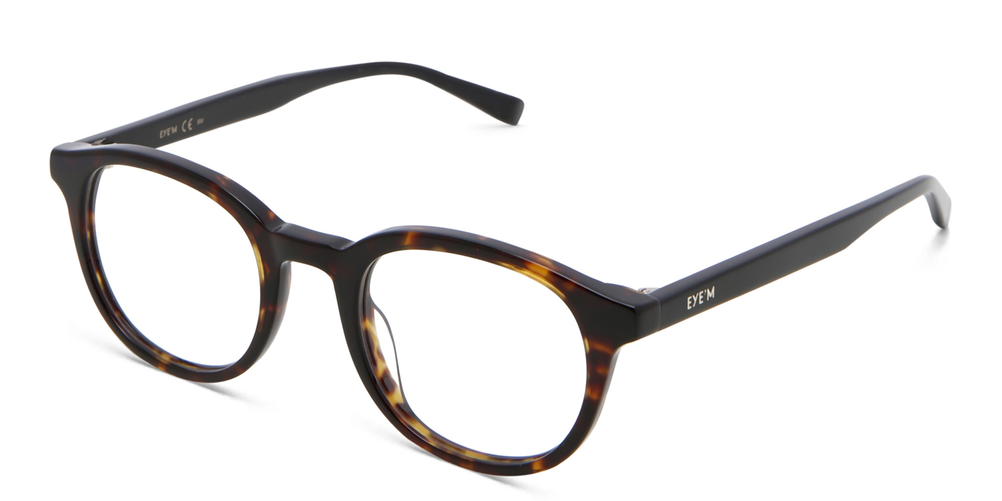 EYE'M Round Eyeglasses in Havana – Product Photo 2