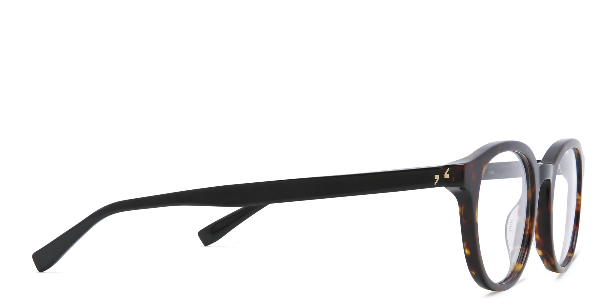 EYE'M Round Eyeglasses in Havana – Product Photo 3