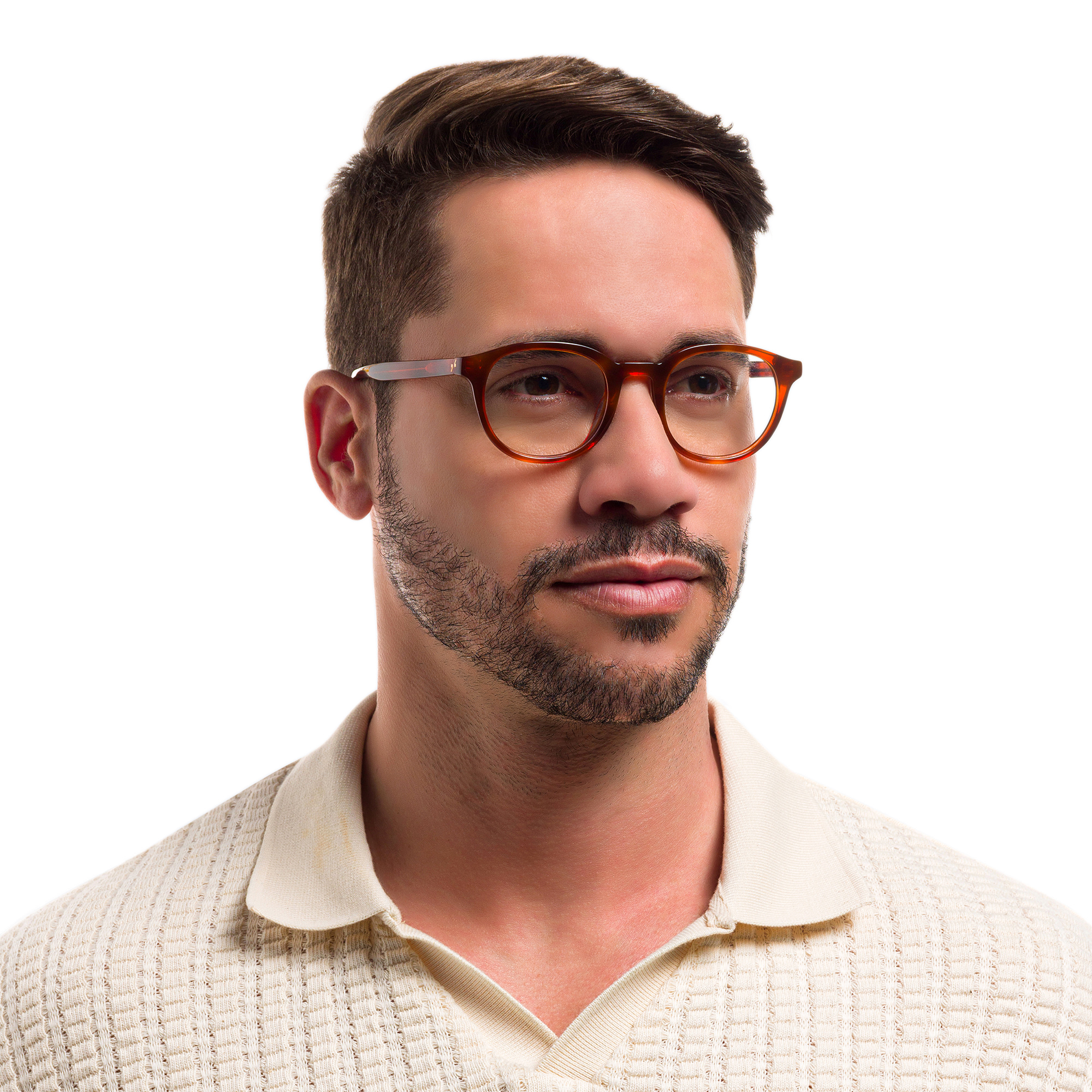 EYE'M Round Eyeglasses in Tortoise – Product Photo 5