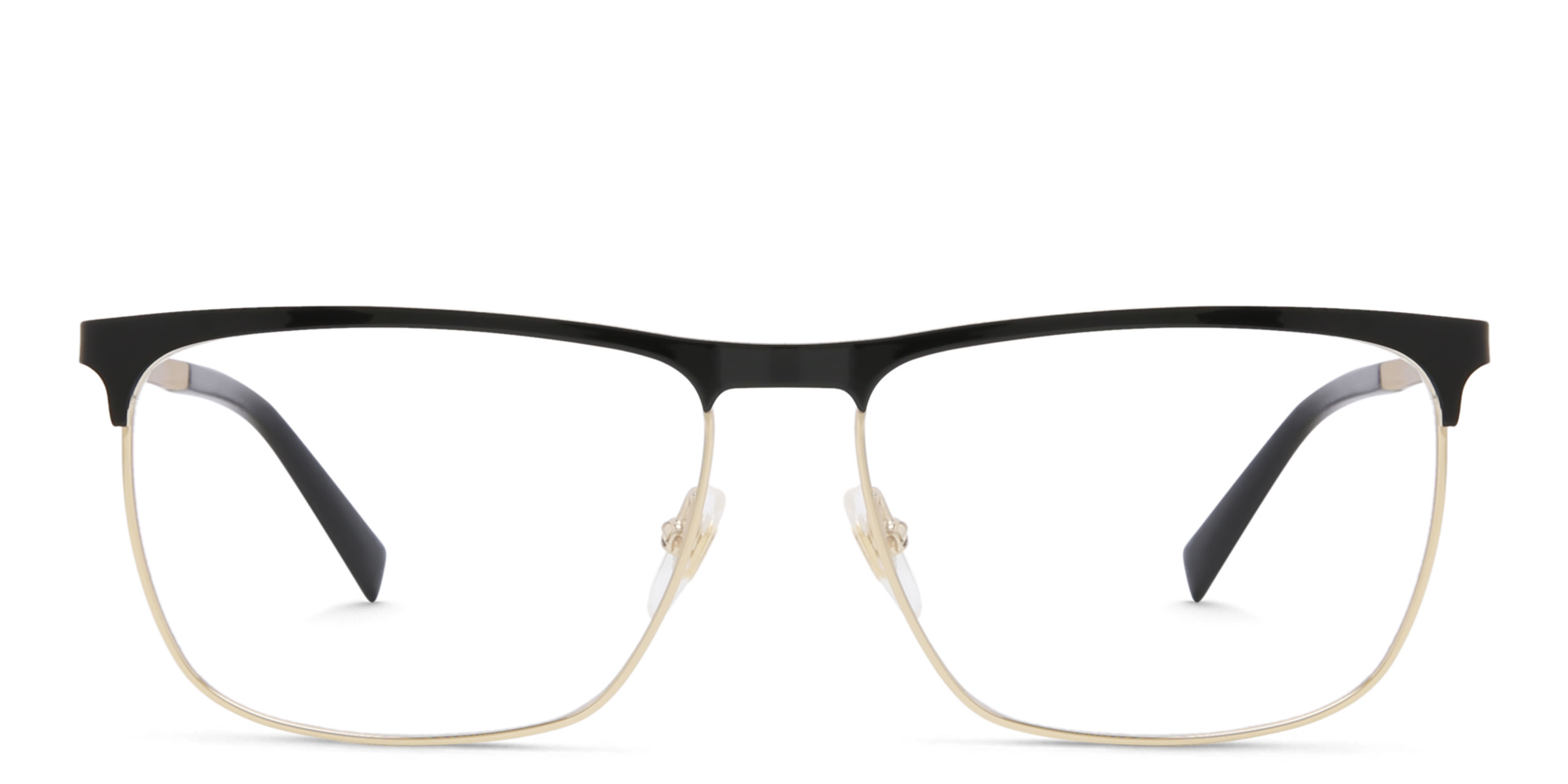 Shop EYE'M Wide Rectangle Eyeglasses in Black online.