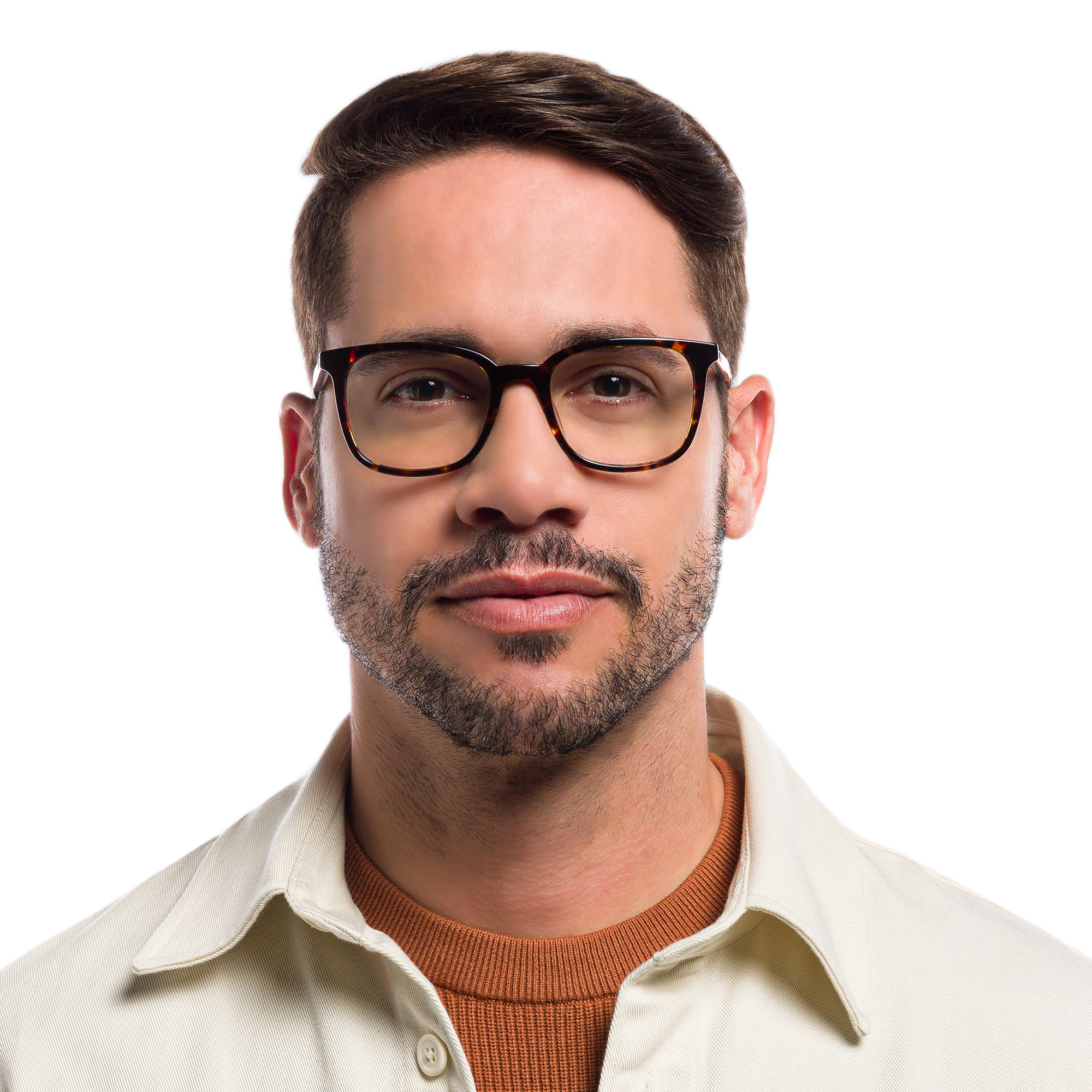 EYE'M Square Eyeglasses in Havana – Product Photo 5