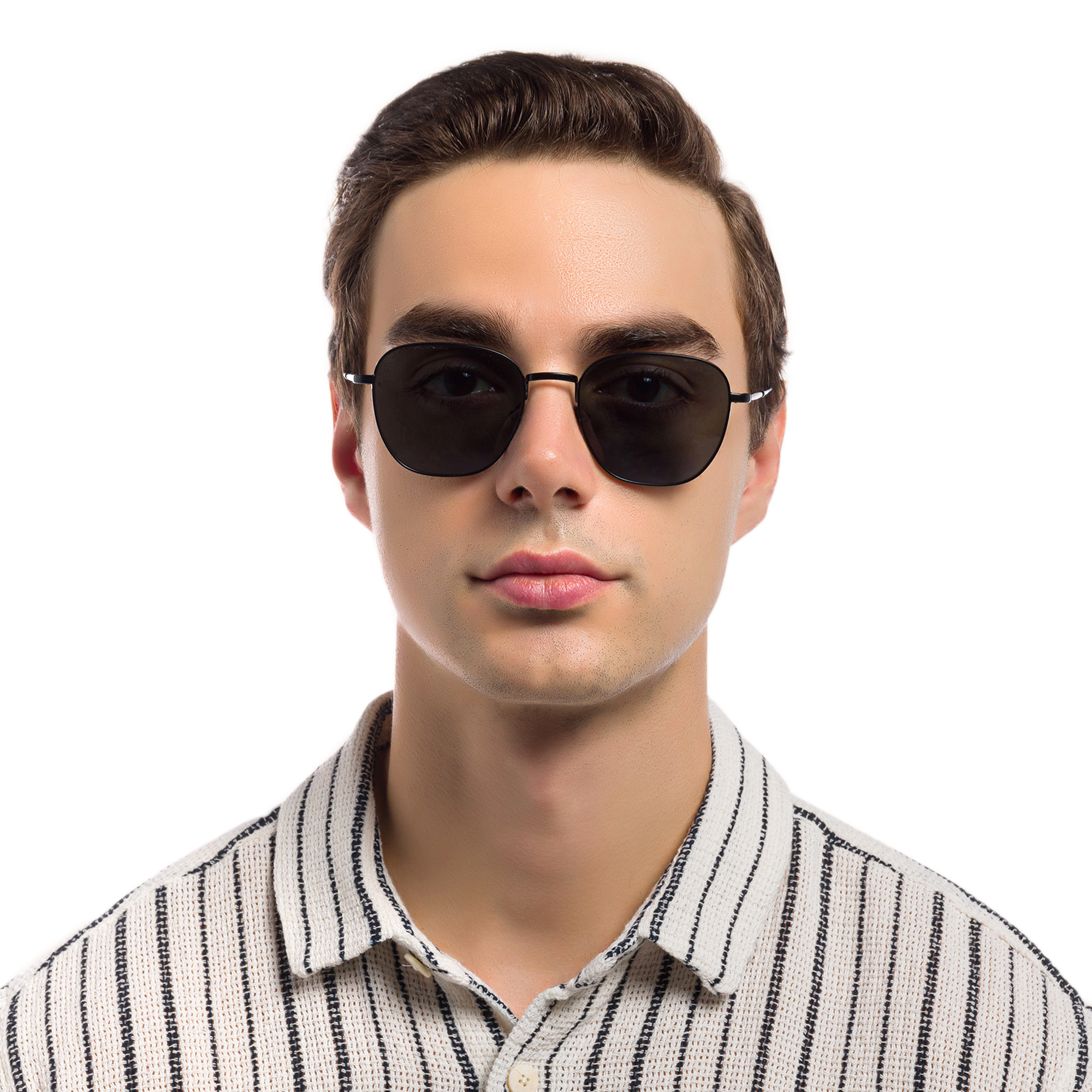 EYE'M Square Eyeglasses in Blue – Product Photo 5