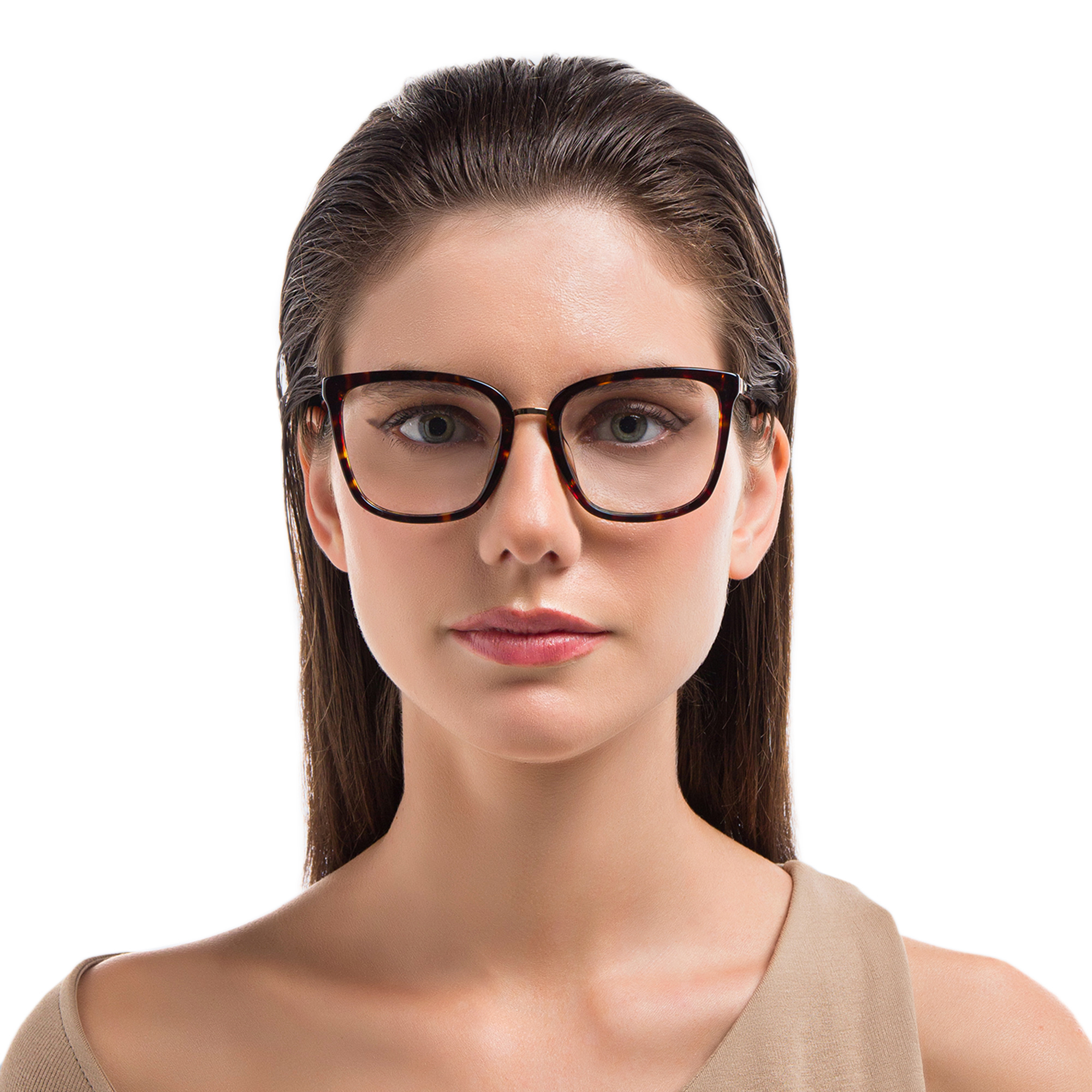 EYE'M Square Eyeglasses in Havana – Product Photo 5