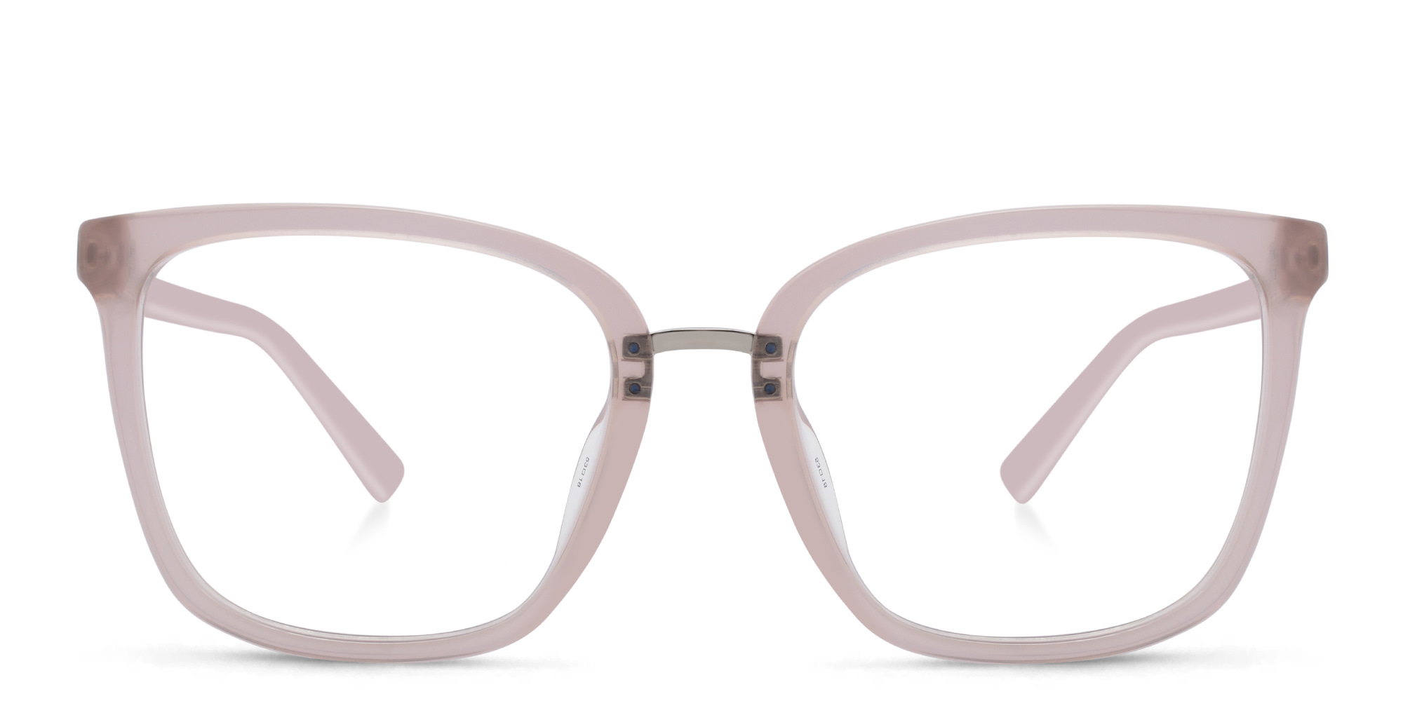 EYE'M Square Eyeglasses in Nude – Product Photo 1