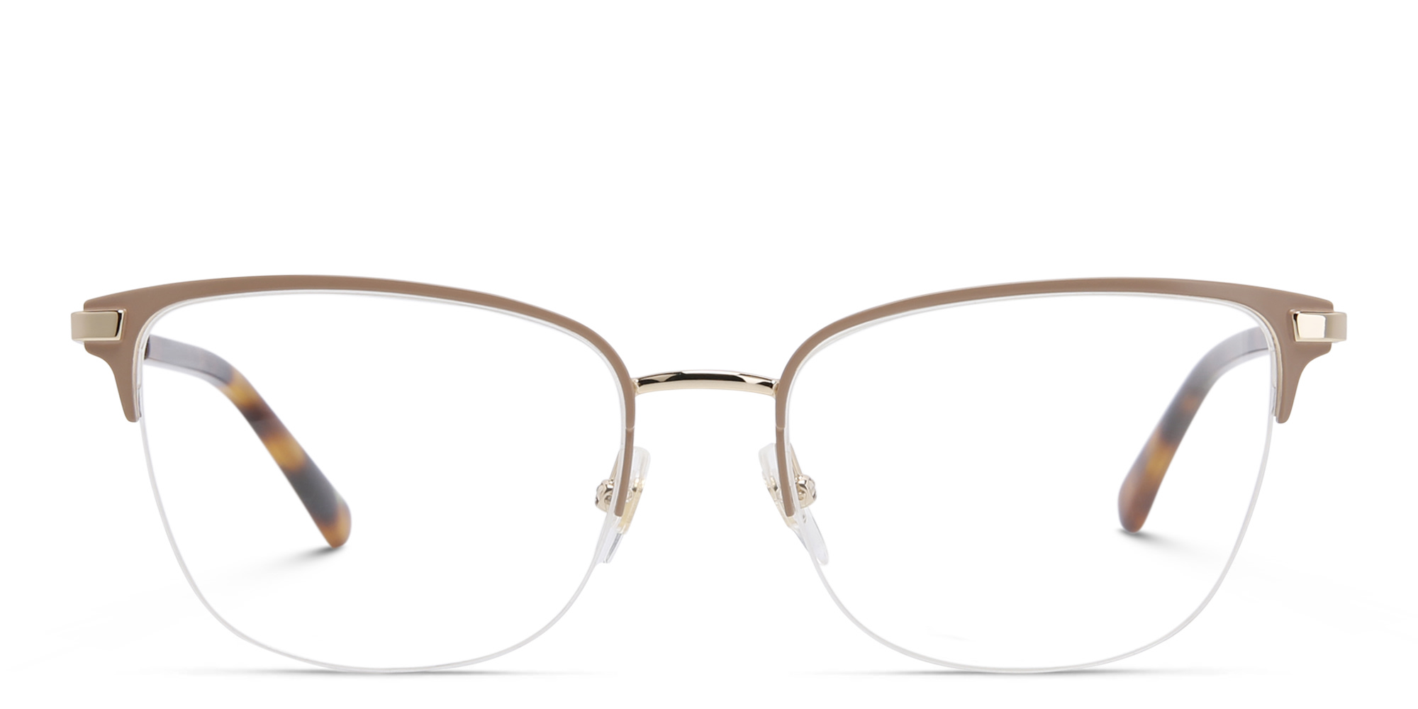 EYE'M Half Rim Cat Eye Eyeglasses in Nude – Product Photo 1